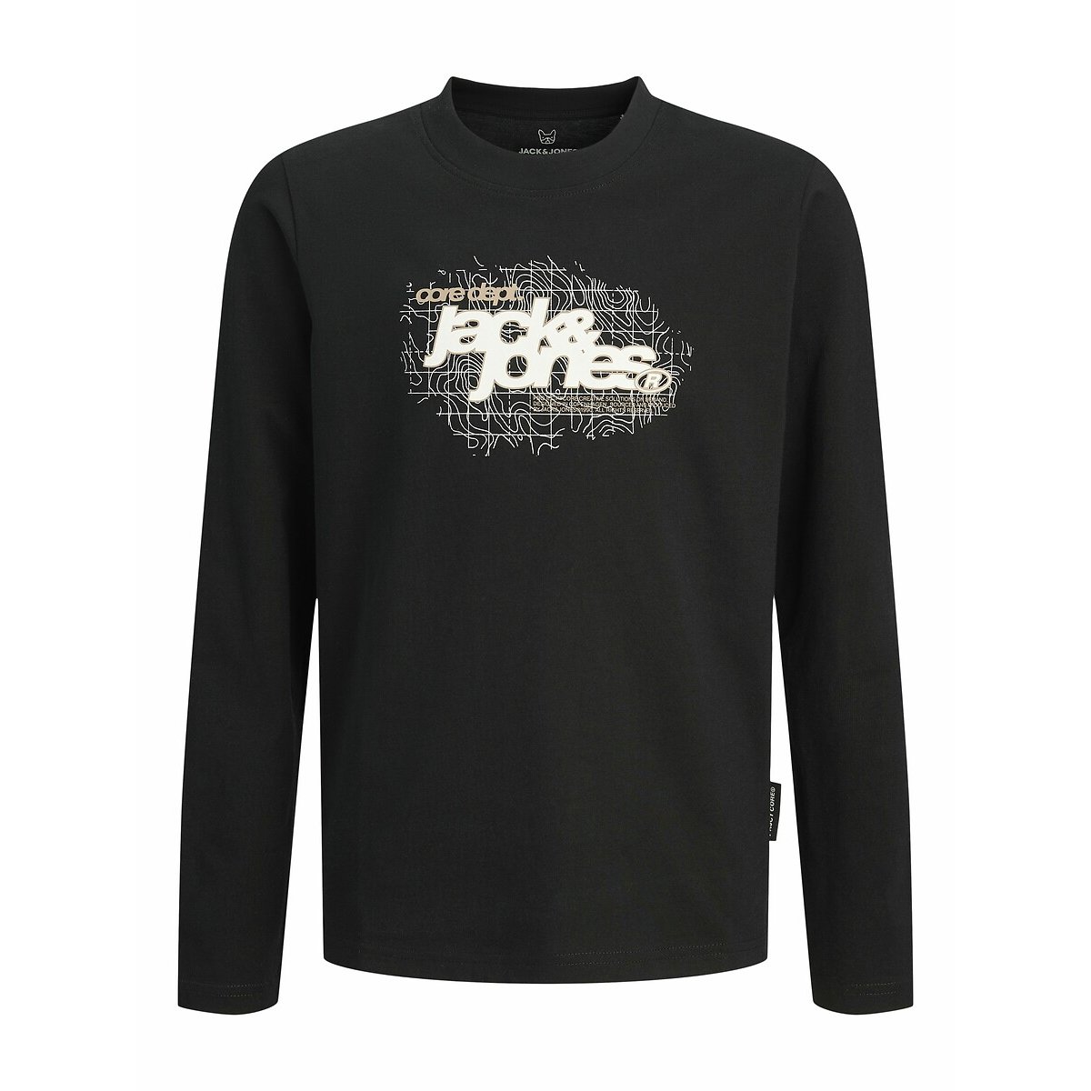 T-shirt manches longues noir, JACK & JONES JUNIOR
