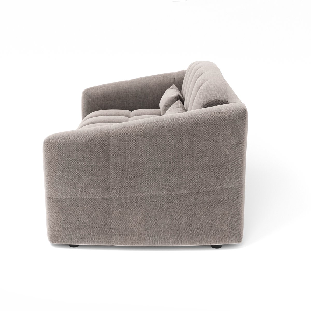 Canapé convertible express 140cm 3 places en velours NORA taupe, SIA HOME