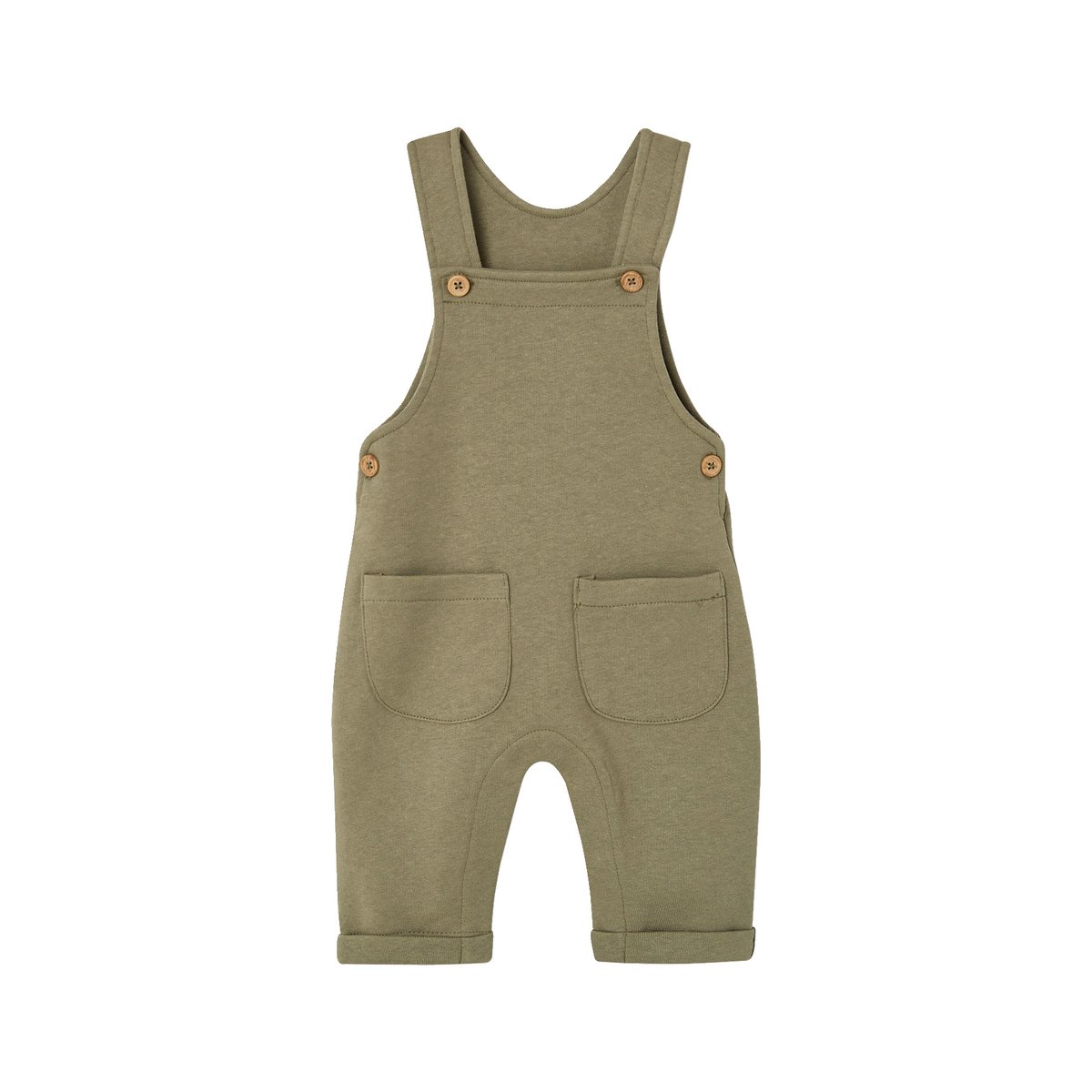 Ensemble salopette et body naissance kaki, VERTBAUDET