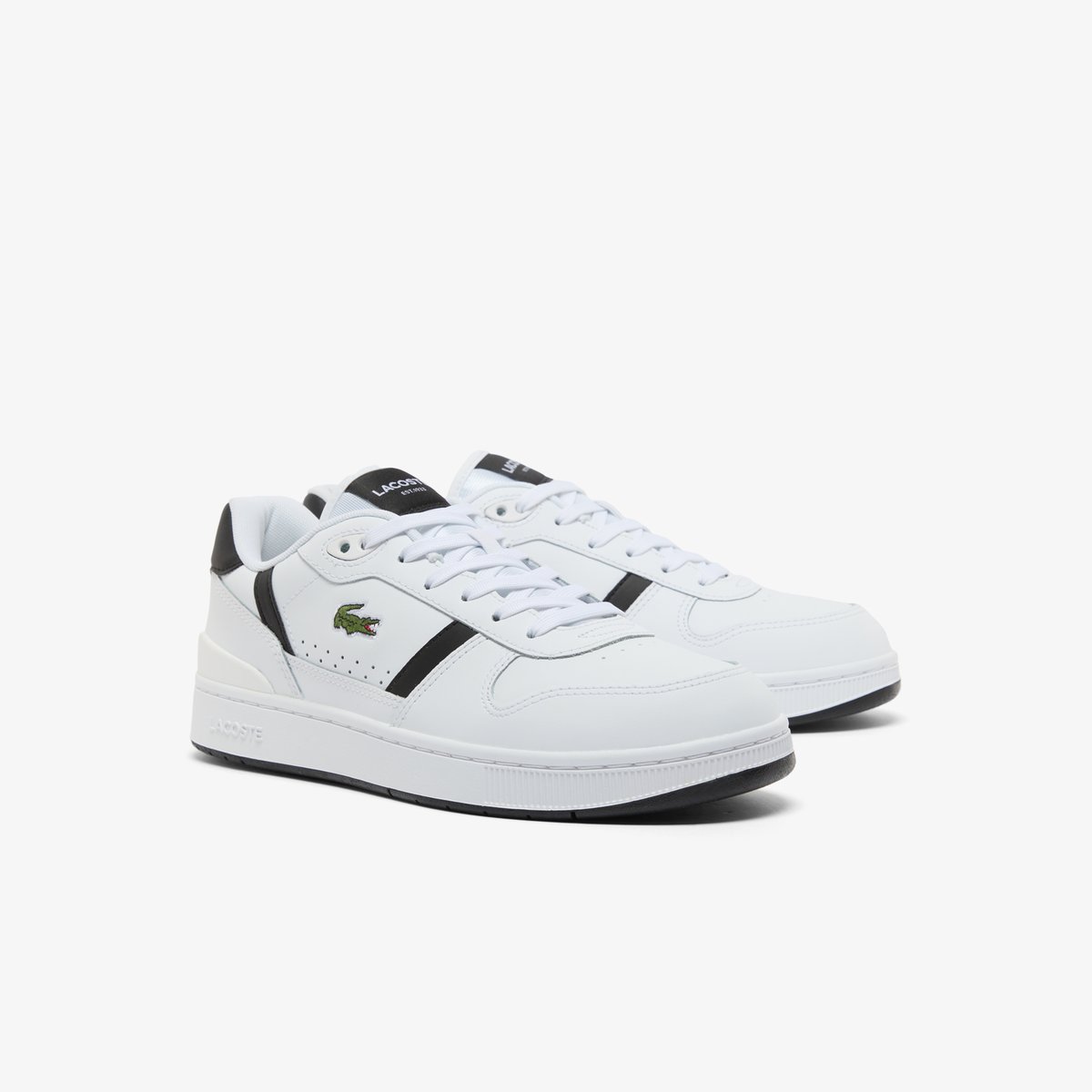 Sneakers T-Clip Set homme en cuir blanc-147, LACOSTE
