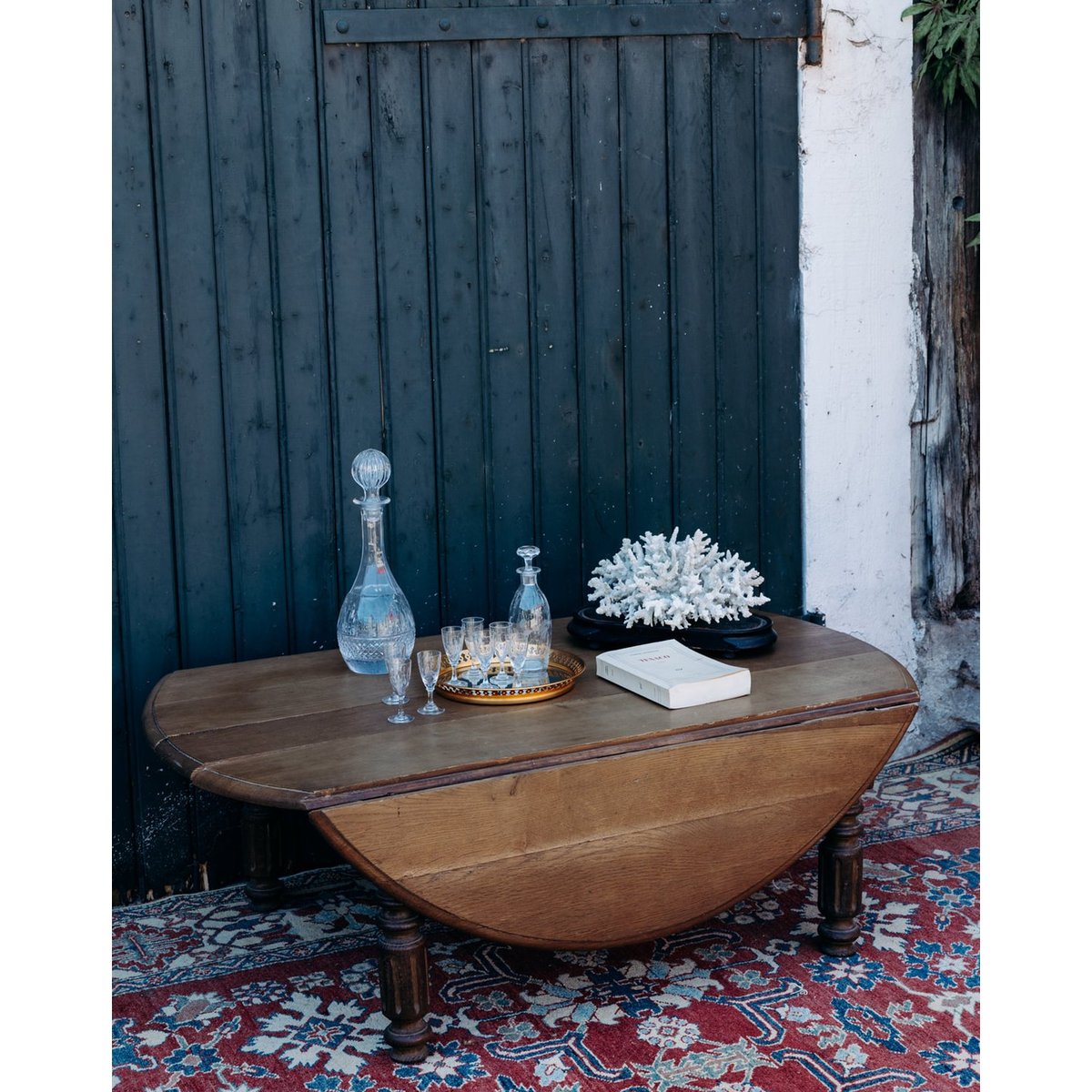 Table basse pliante Léonie N°185 - Bon état bois, DEBONGOUT