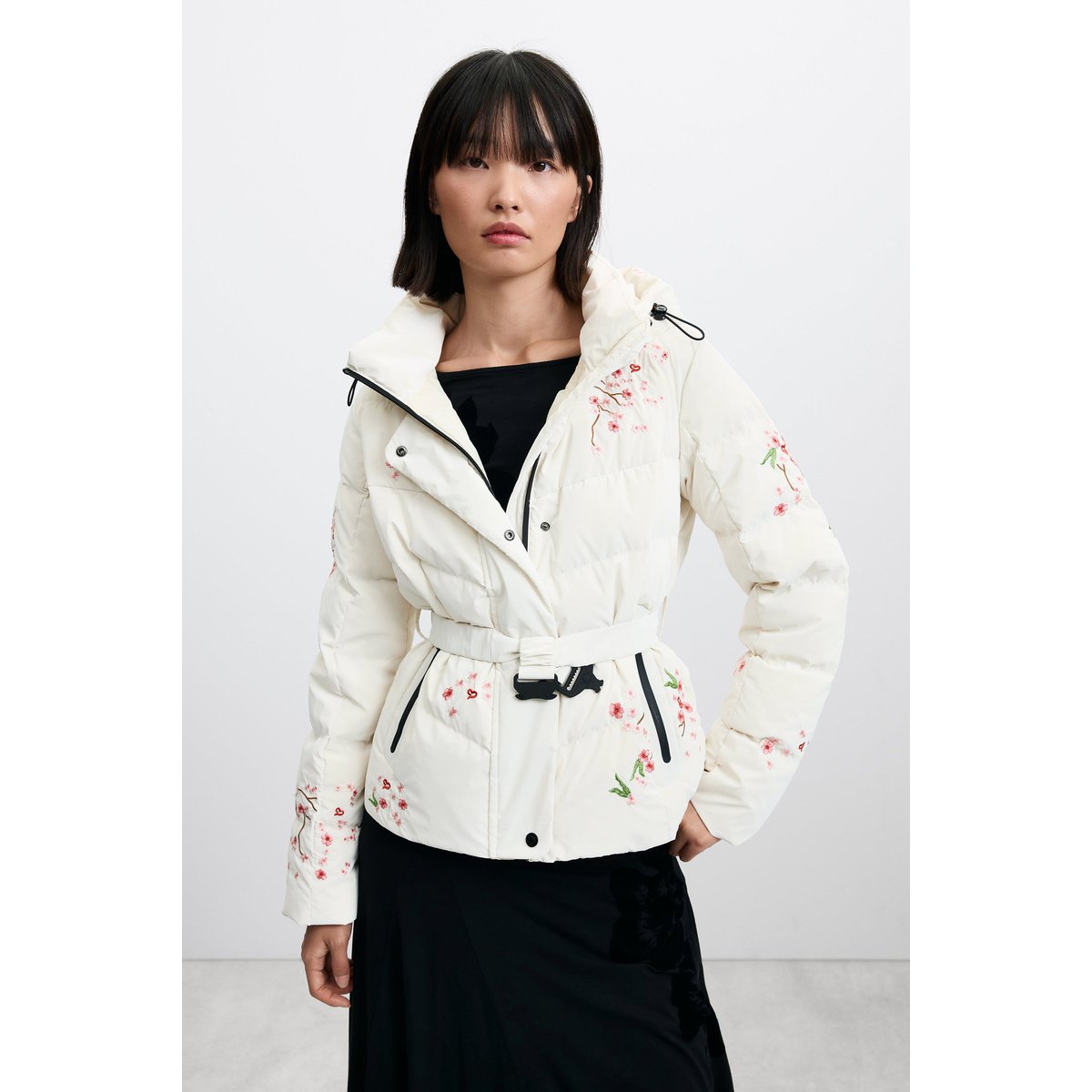 manteau matelassé en plumes blanc, DESIGUAL
