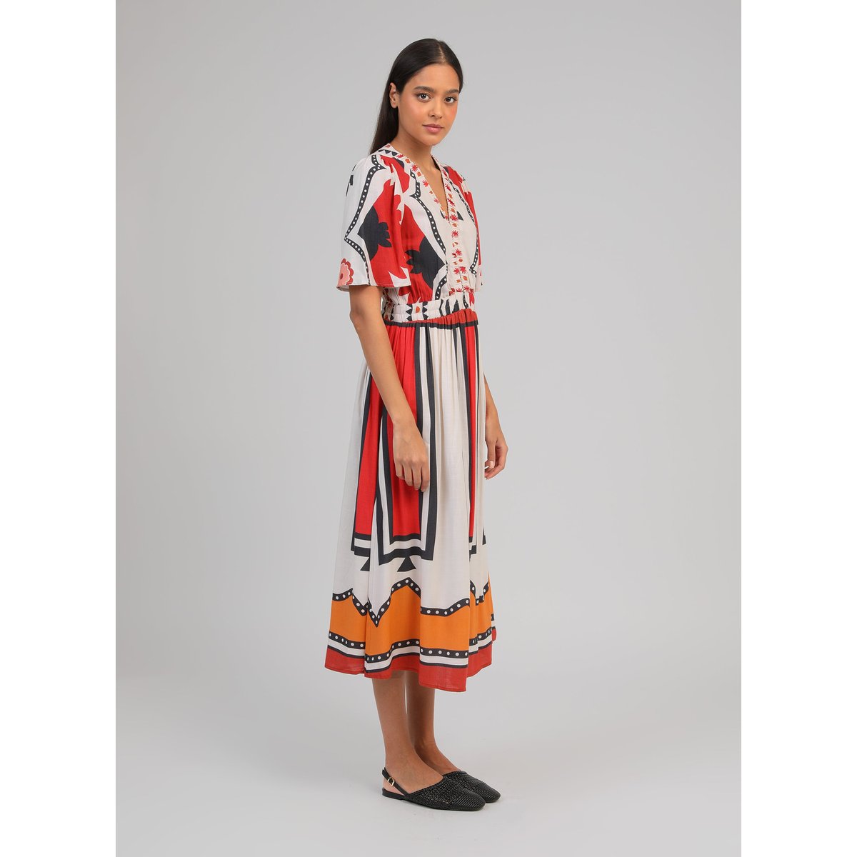 Robe Midi ODEMARIA sage ecru, AN'GE