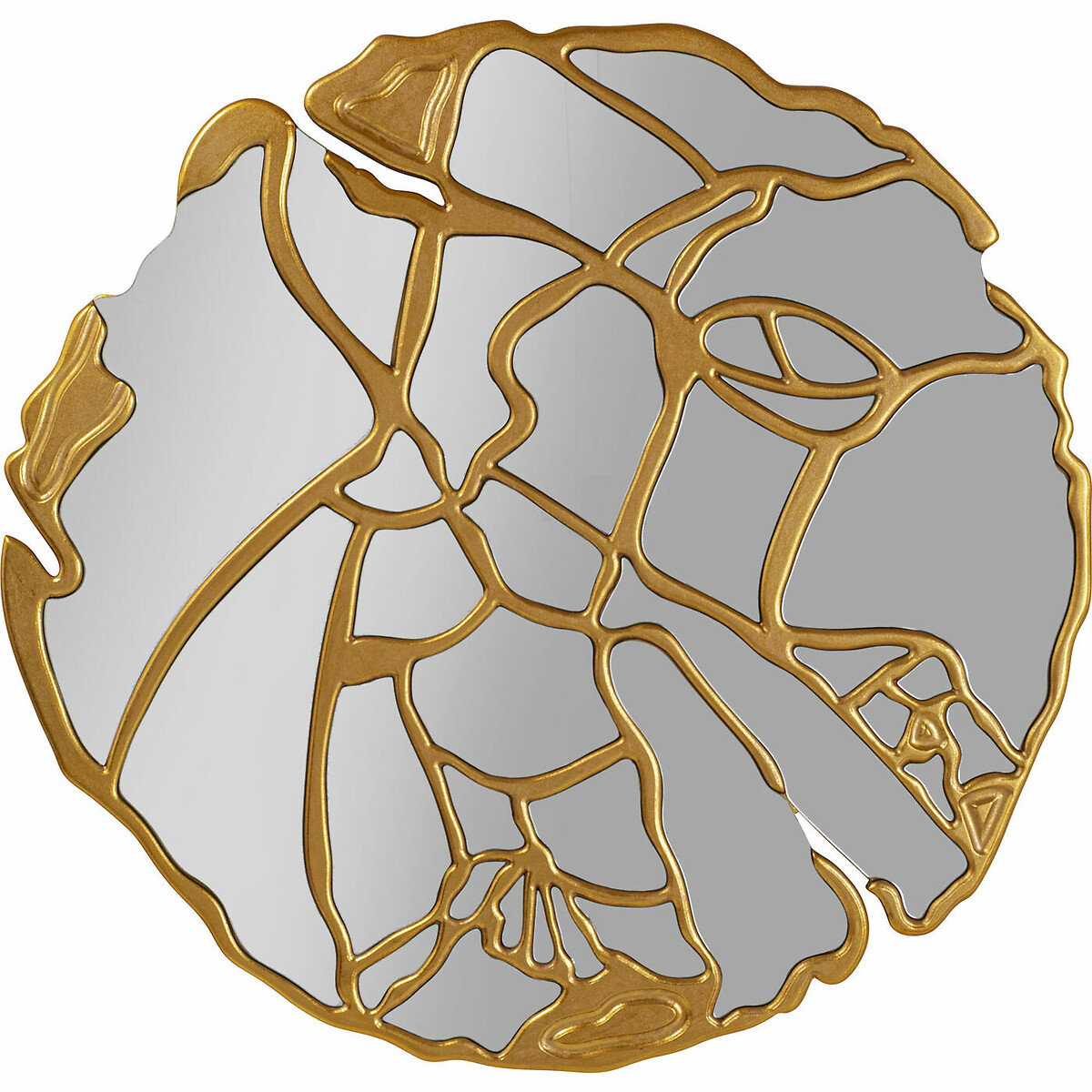 Pezzi specchio da parete oro Ø100cm specchio, KARE DESIGN