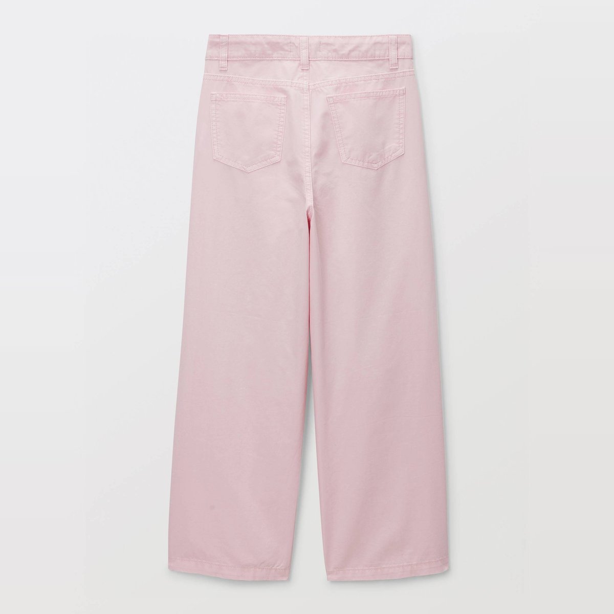 Pantalon uni à pinces en coton bouquet, MONOPRIX