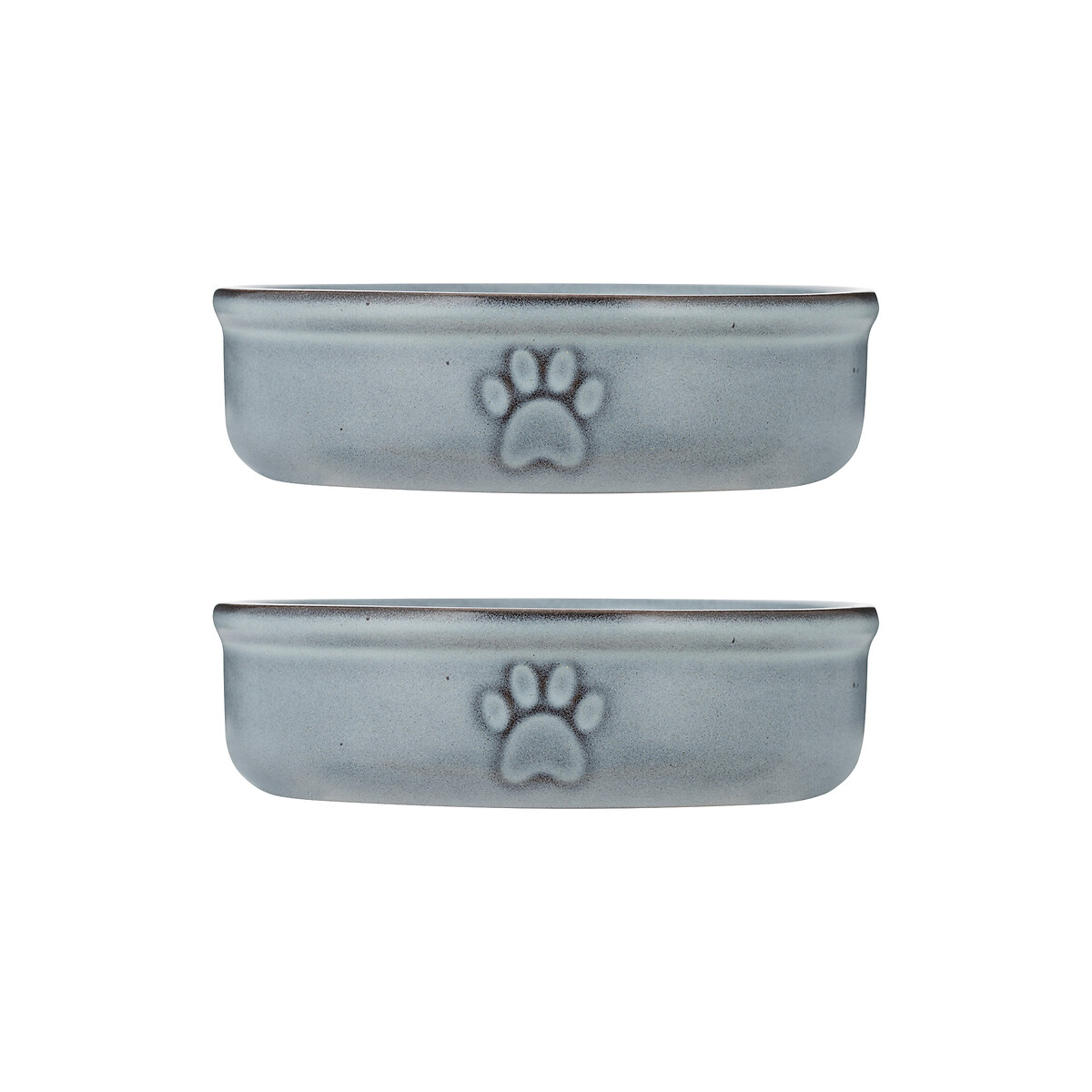 Set of 2 Reactive Glaze Pet Bowls 13cm blue, MASON CASH