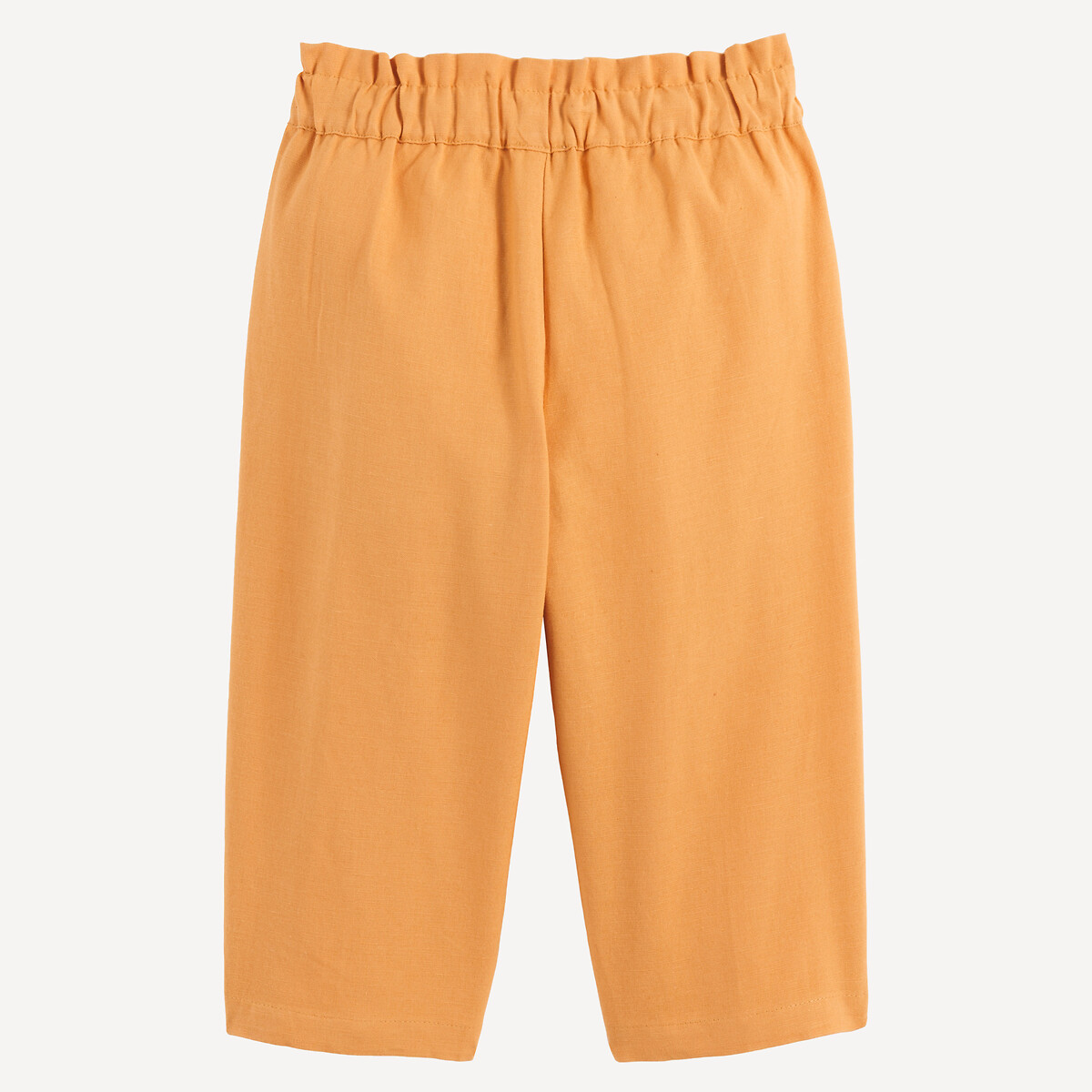 Pantalon forme balloon, en coton/lin jaune, LA REDOUTE COLLECTIONS