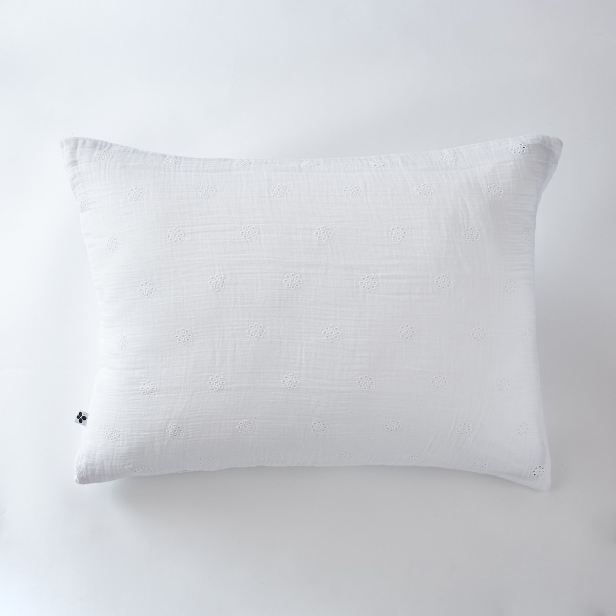 Taie d'oreiller Gaze Coton 60 x 60 cm Gaia Bohos Safran chantilly, EDEN