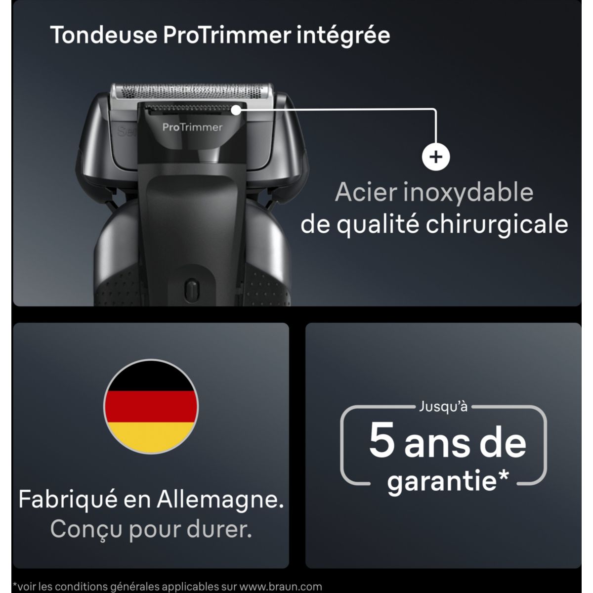 Rasoir électrique Series 8 8617s couleur unique, BRAUN