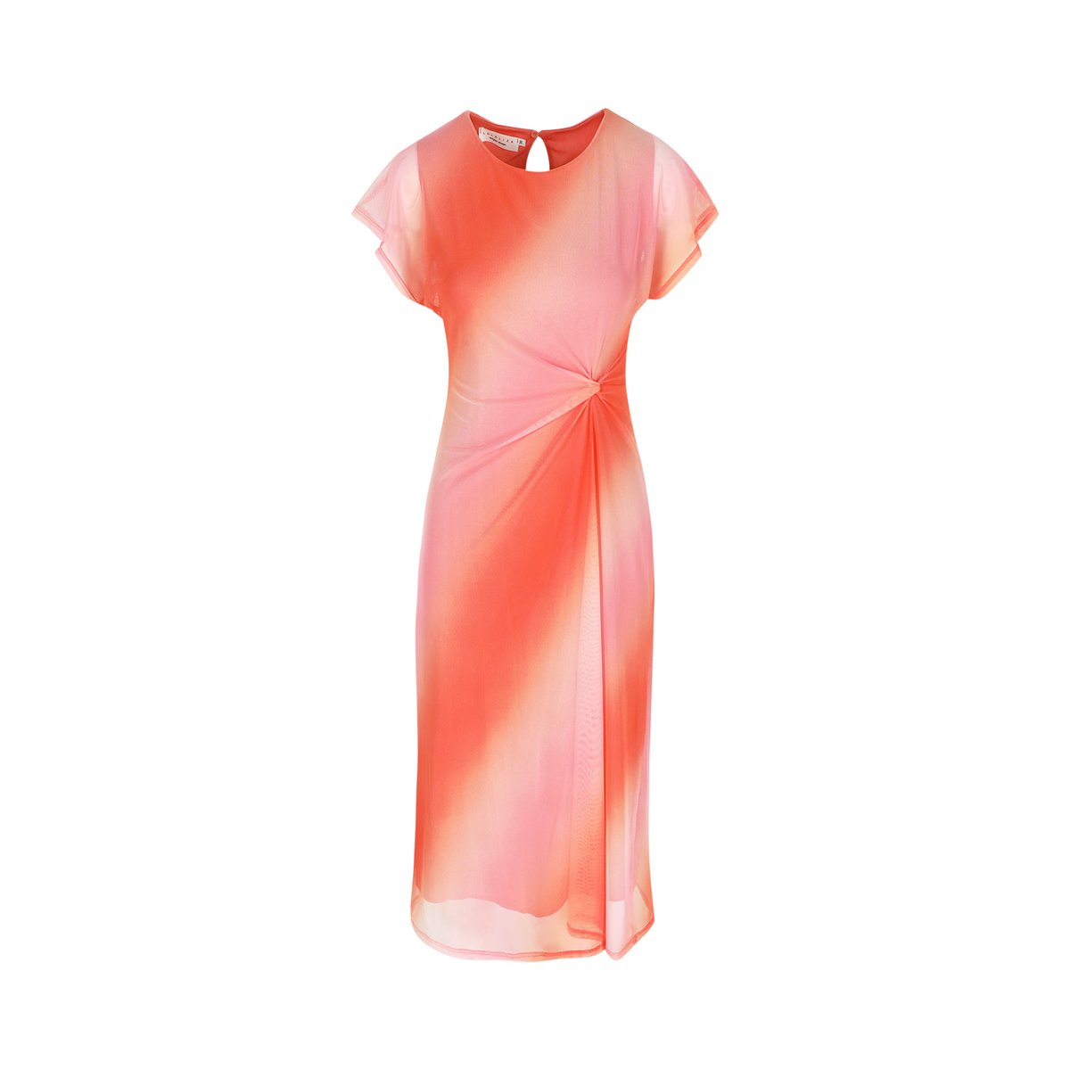 Robe longue nouée dégradée orange, LOLALIZA