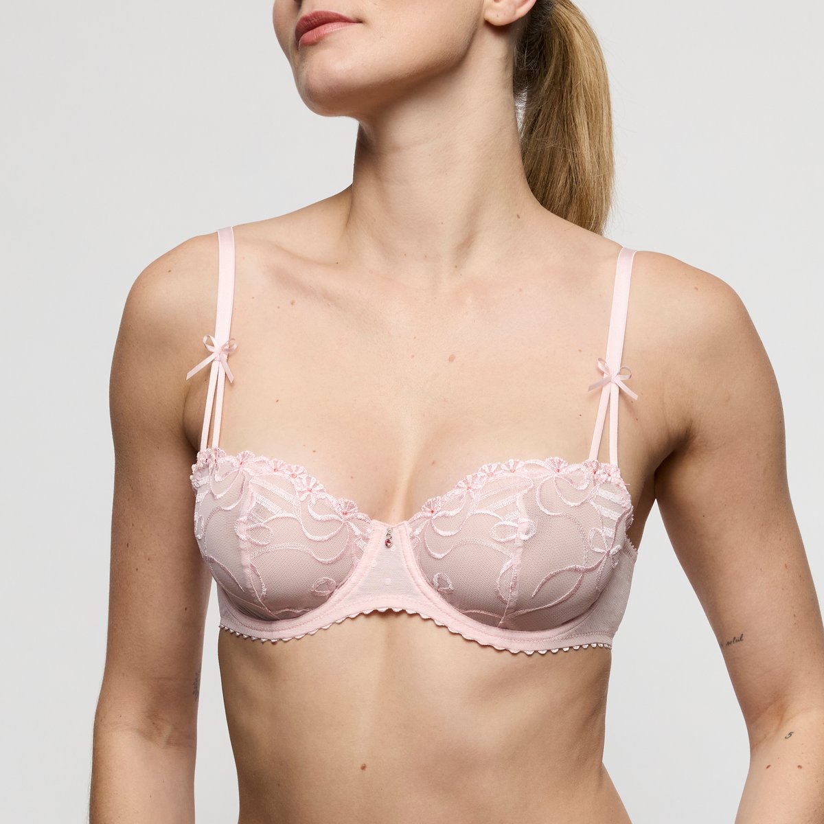 Soutien gorge balconnet couture verticale NOOVA rose - gardenia rose, MARIE JO