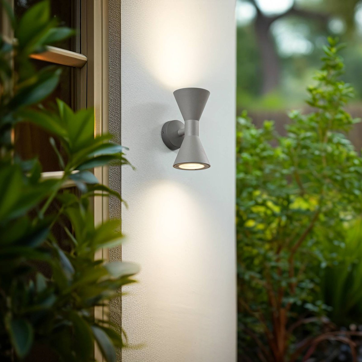 Applique extérieure en aluminium moderne gris, LUCANDE
