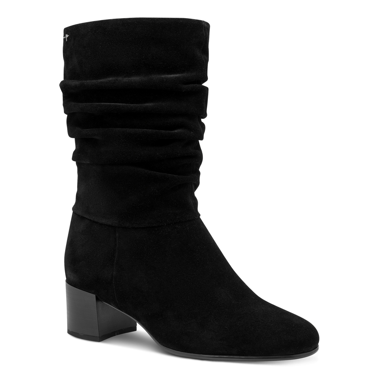 Bottine en cuir noir, TAMARIS
