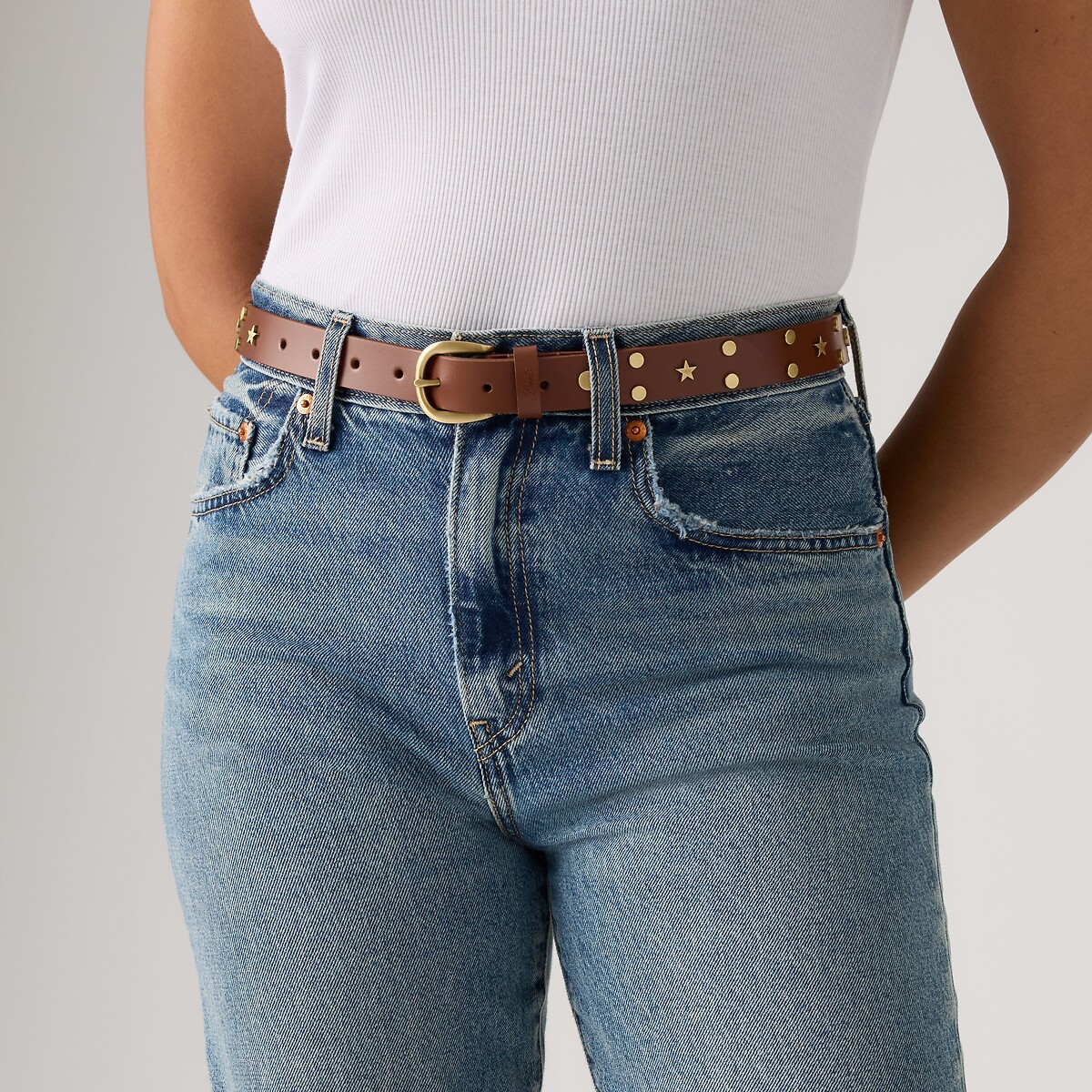Cinto em pele CONSTELLATION camel, LEVI'S