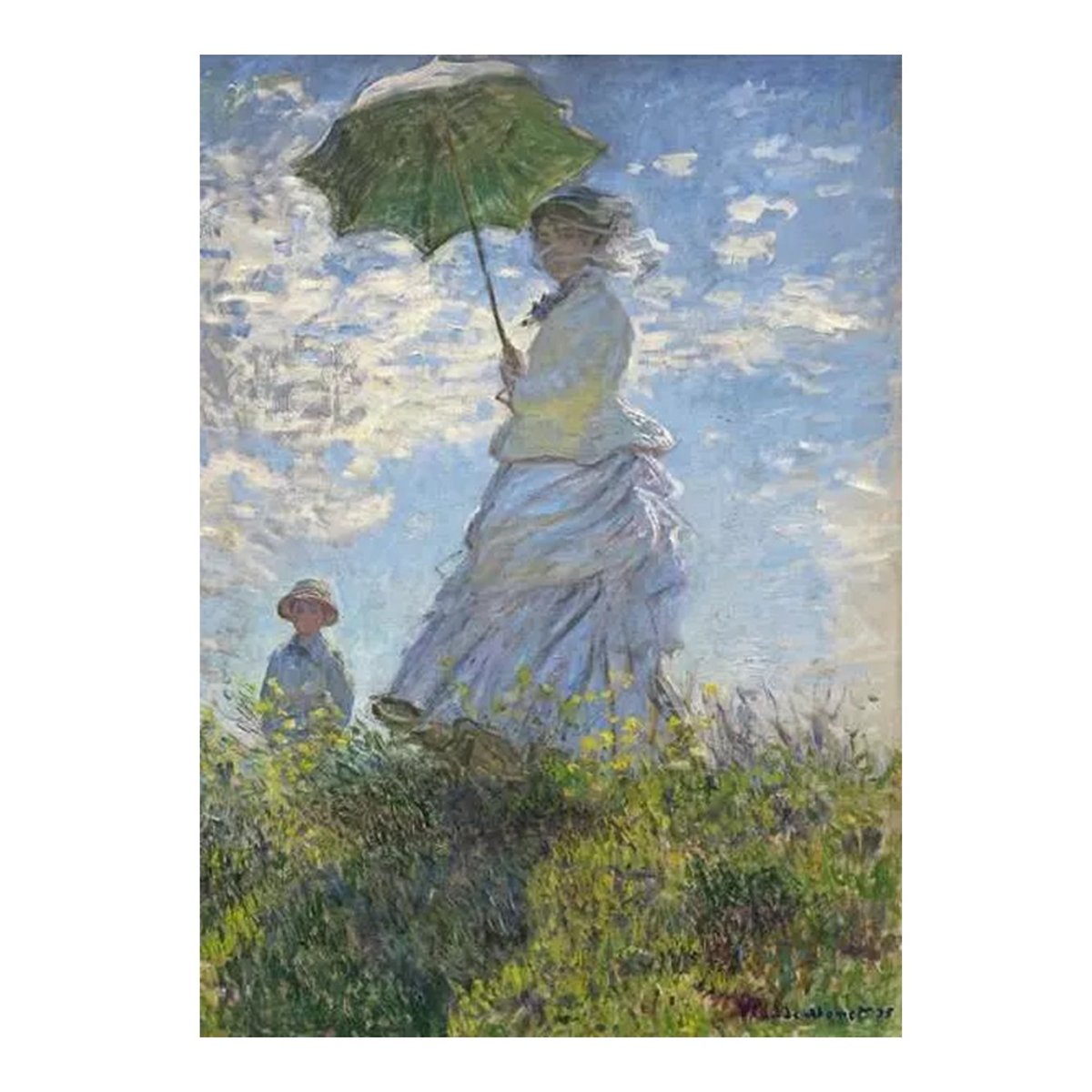 Puzzle Femme à l'ombrelle Claude Monet 1000 pcs blanc, RAVENSBURGER