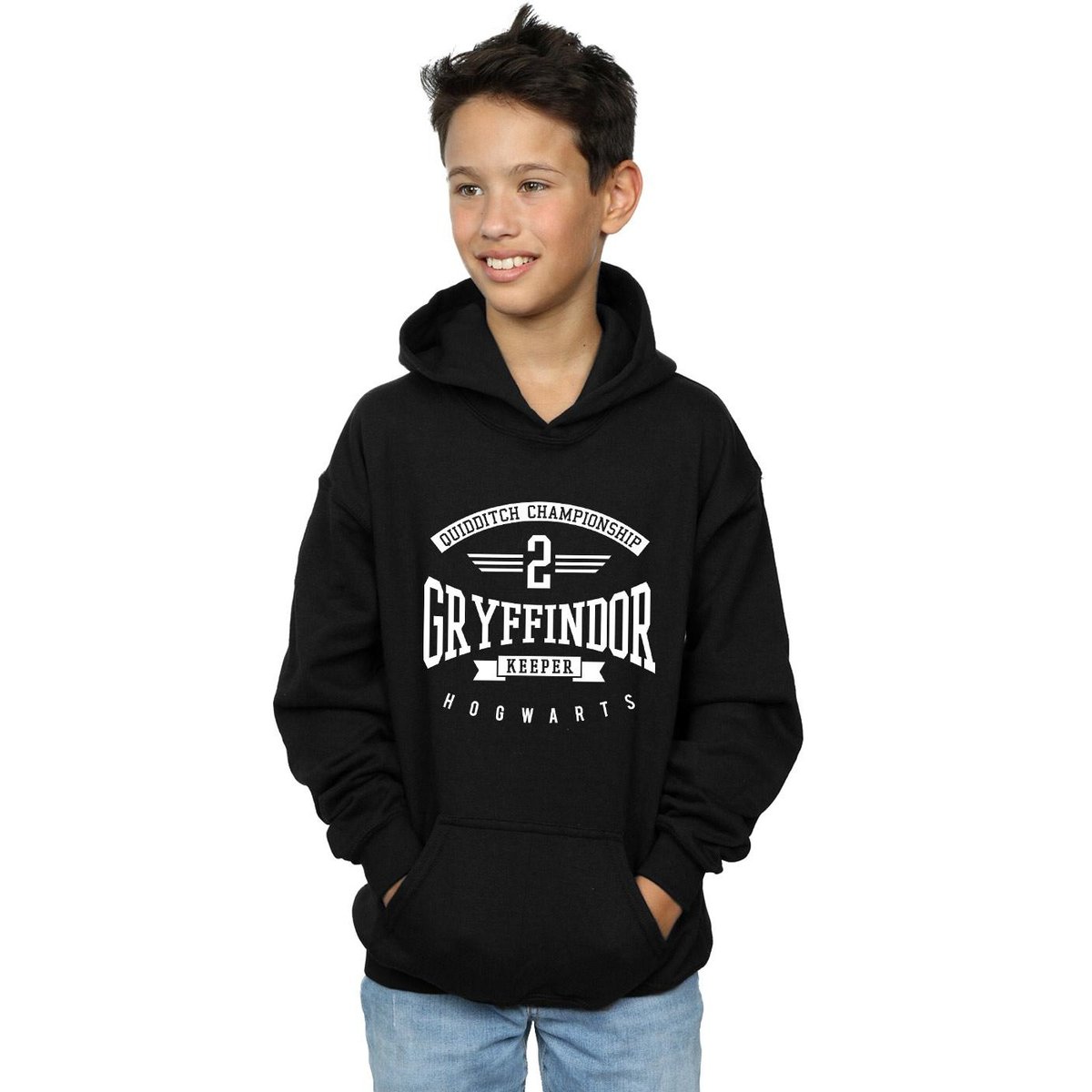 Sweat à capuche GRYFFINDOR KEEPER noir, HARRY POTTER