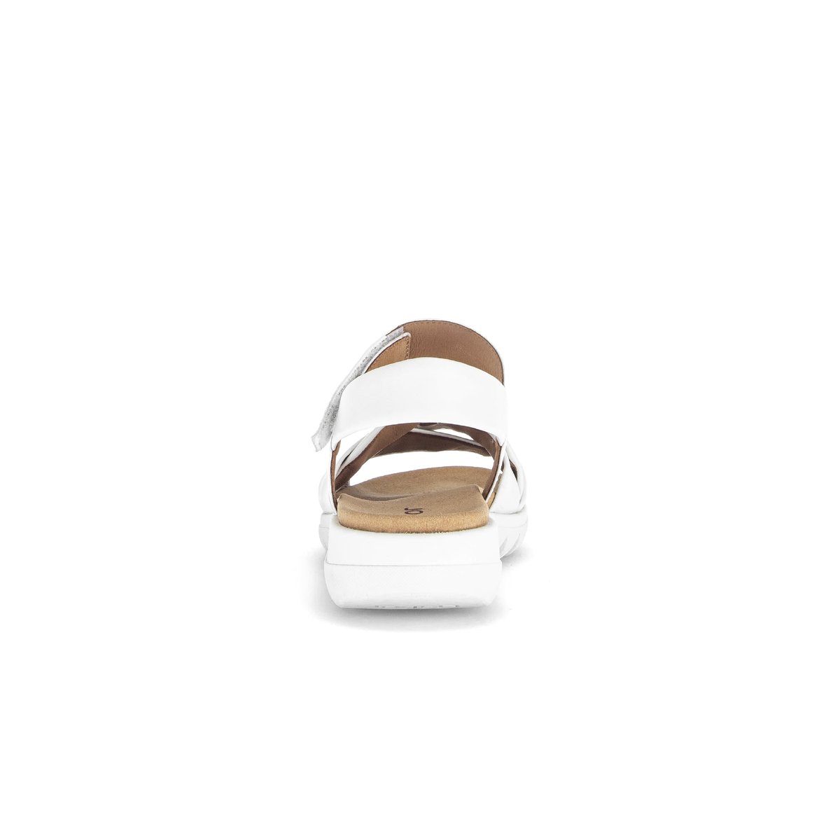 Sandales en cuir à talon compensé blanc, GABOR