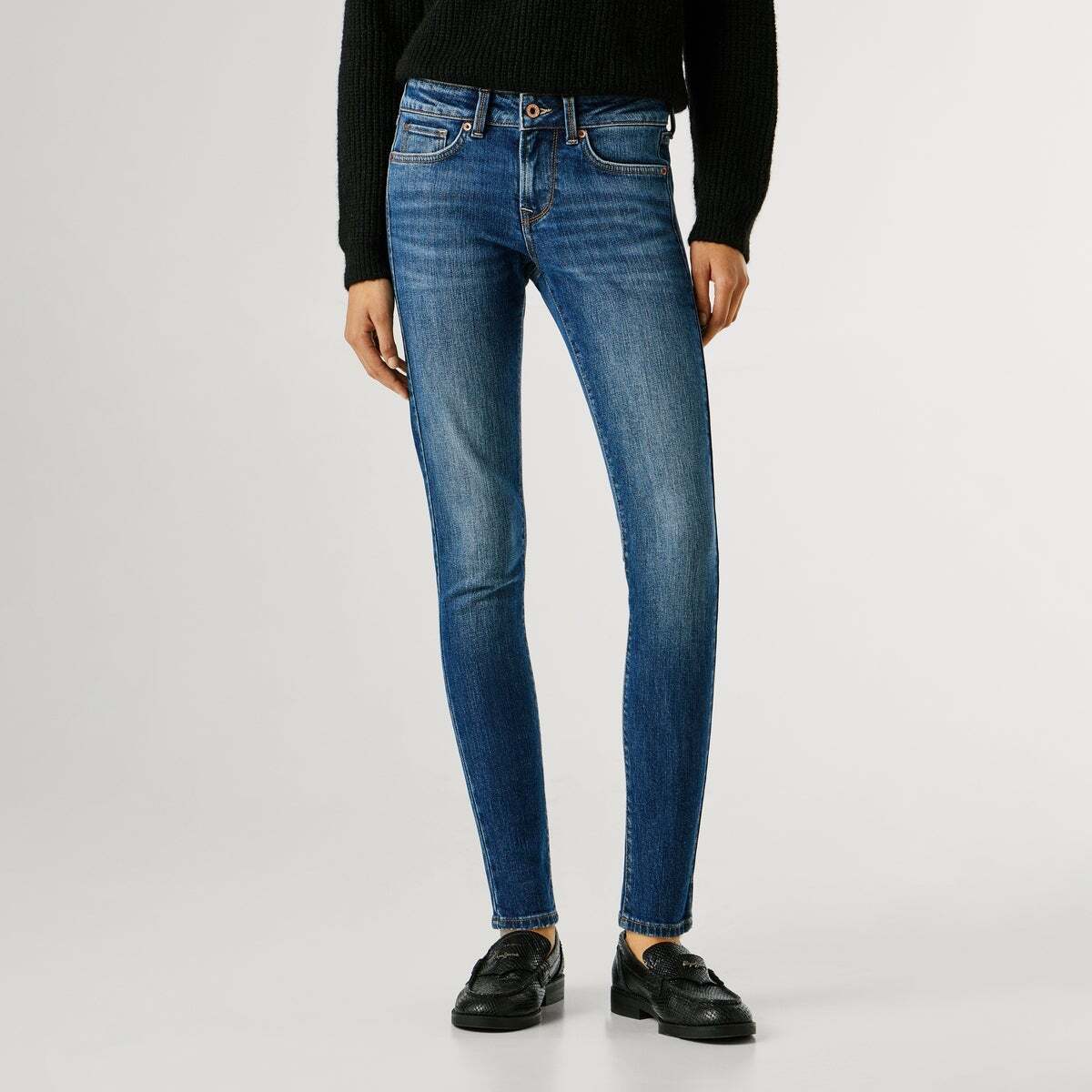 Jean Coupe Skinny, Taille Basse - Soho authentique bleu royal, PEPE JEANS