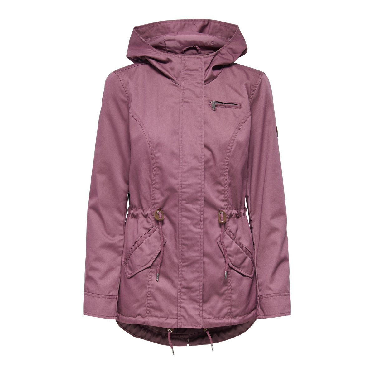 Parka mi longue, à capuche rose - rose brown, ONLY