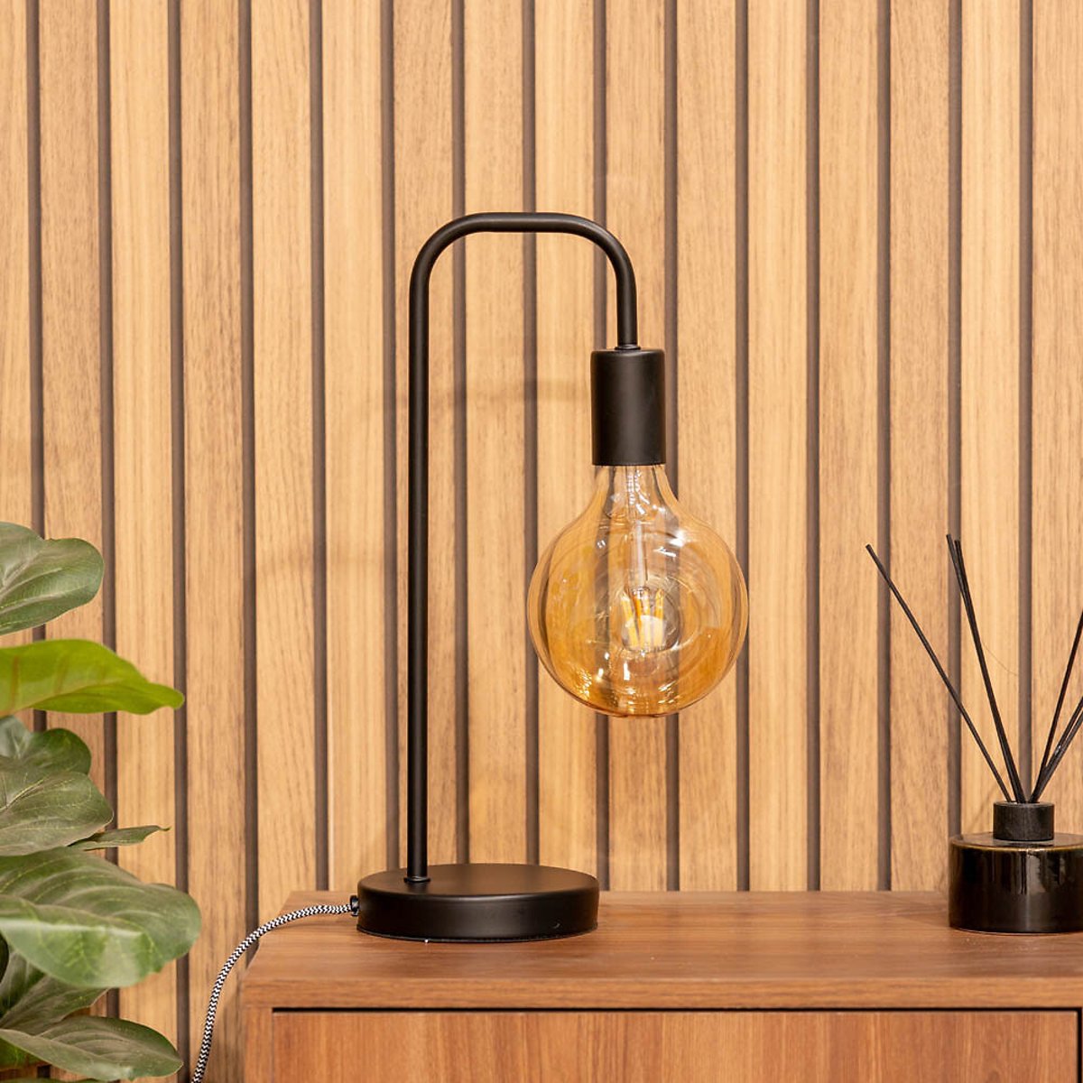 Set of 2 Brodi Metal Table Lamps in Black black, SO'HOME