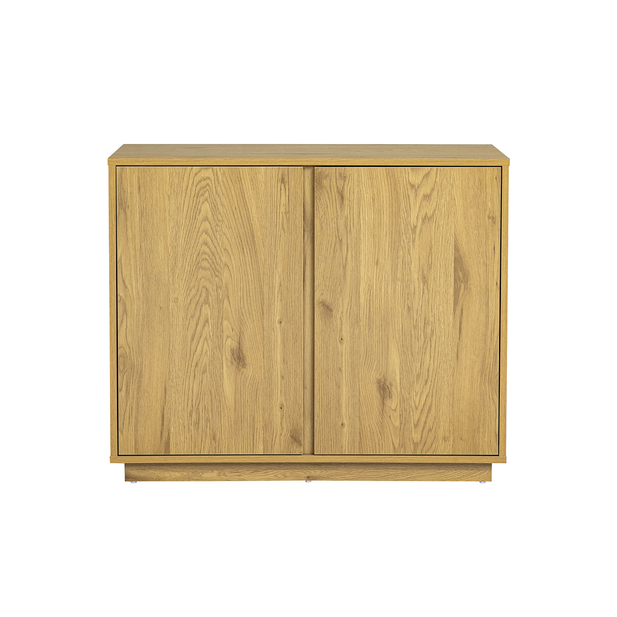 Buffet scandinave finition bois clair chêne 2 portes L90 cm MILLOR couleur unique, MILIBOO