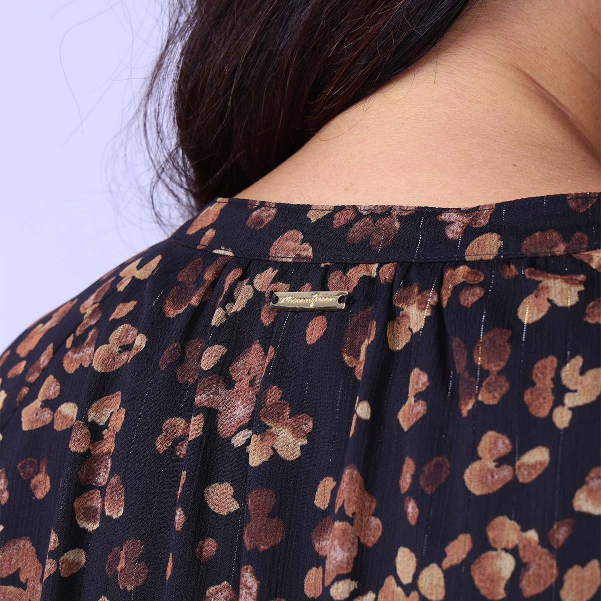 Robe mini imprimée noir, MISE AU GREEN