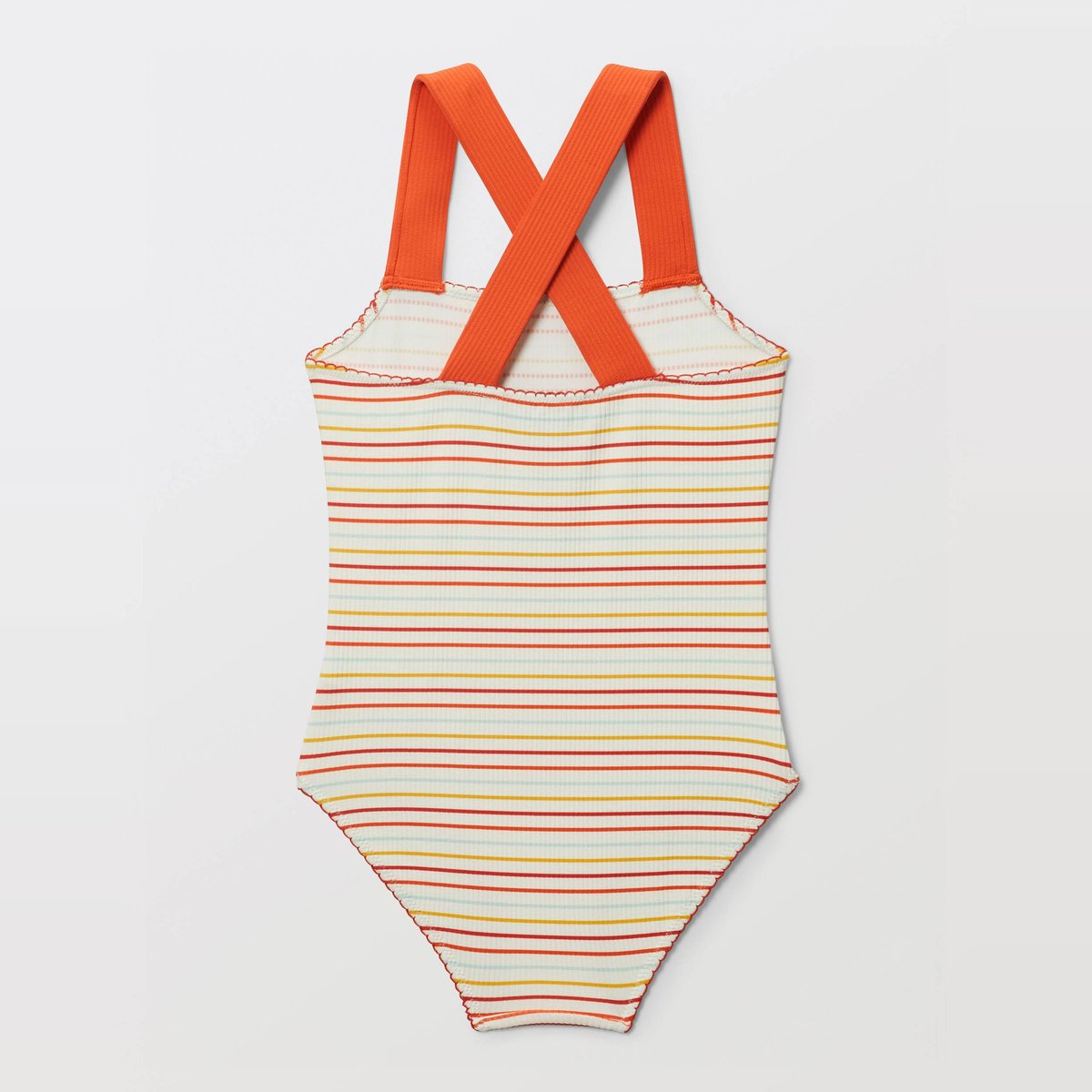 Maillot de bain 1 pièce rayé ecru, MONOPRIX