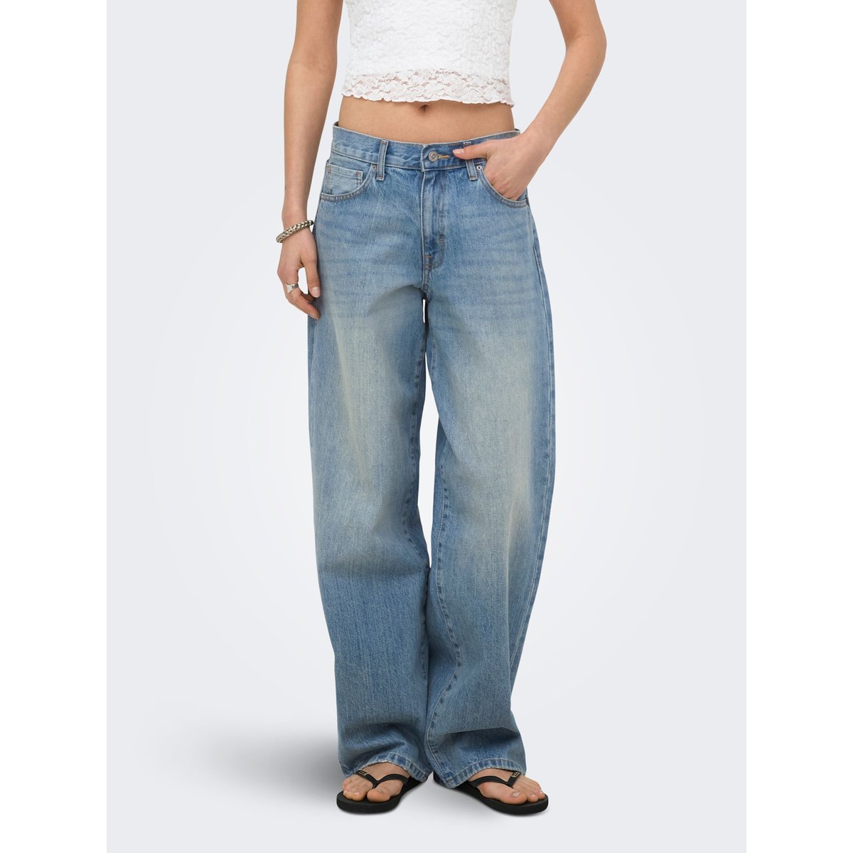 Jean Coupe Droite medium blue denim, ONLY