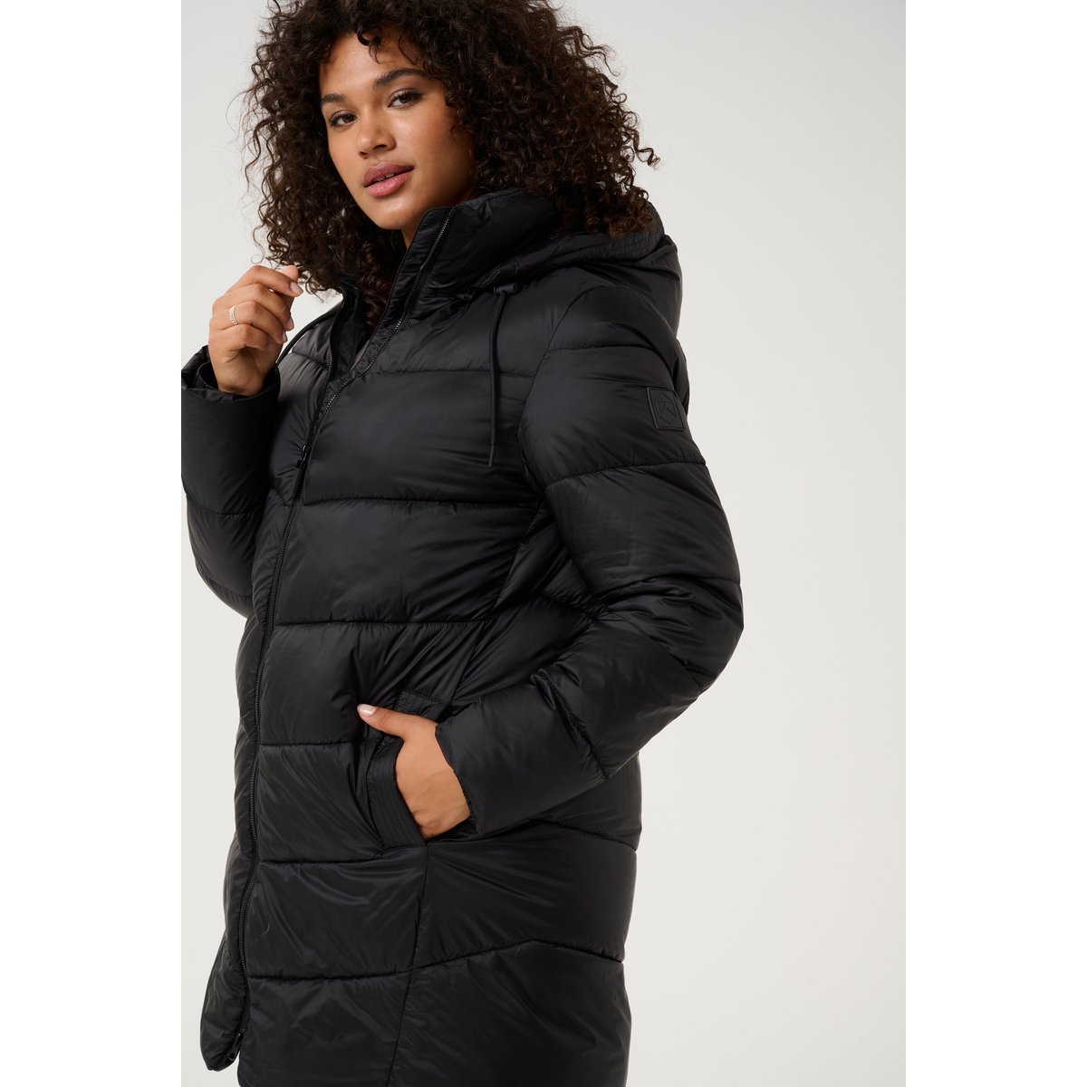 Manteau noir black deep, KAFFE CURVE