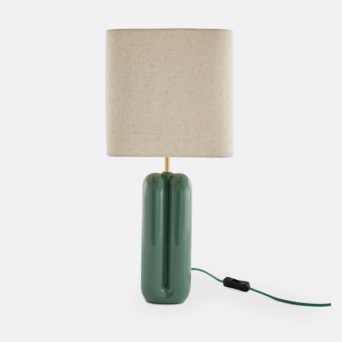 Lampe à poser céramique et lin, Malo sauge, LA REDOUTE INTERIEURS