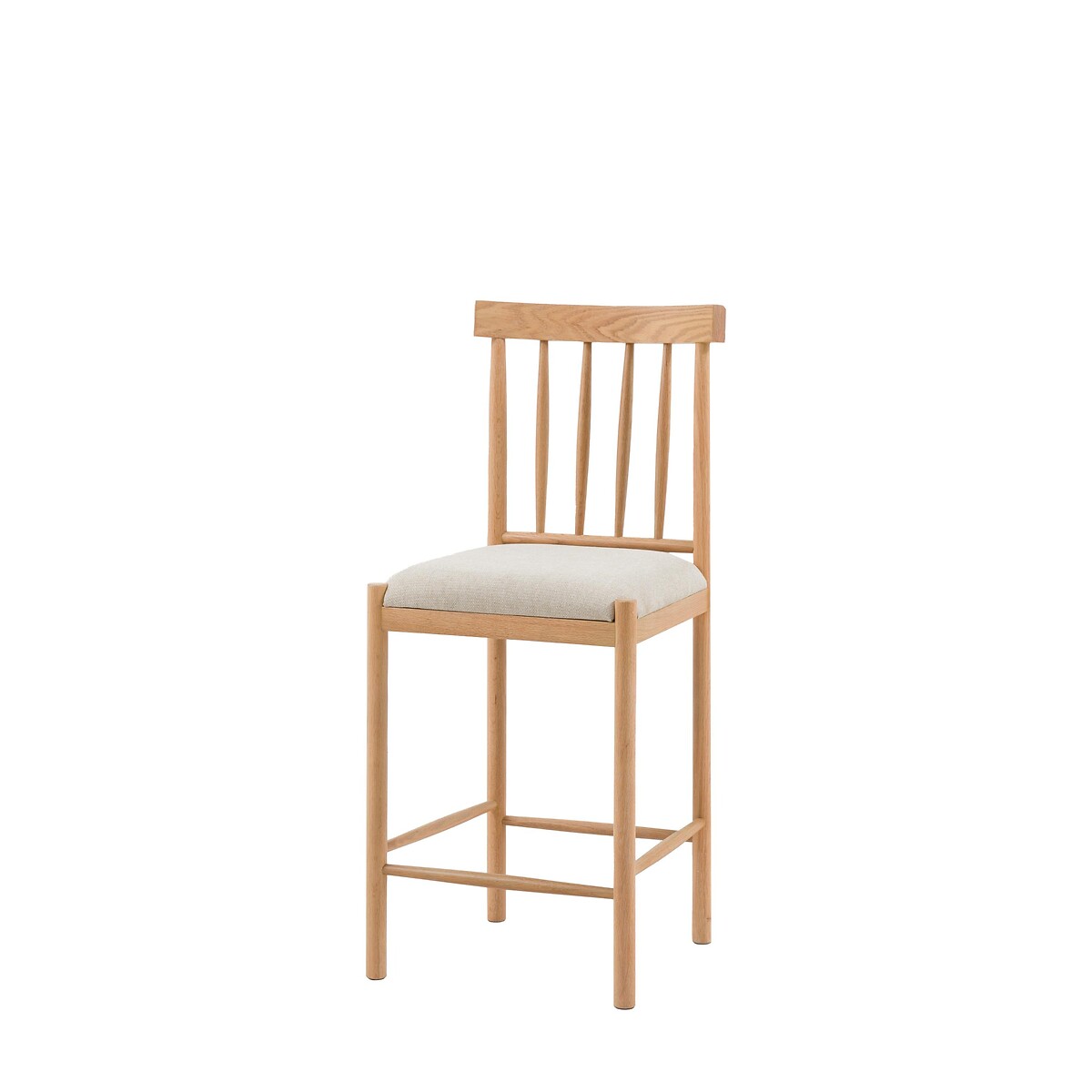 Set of 2 Ende Upholstered Bar Stools oak, ÉDITÉ