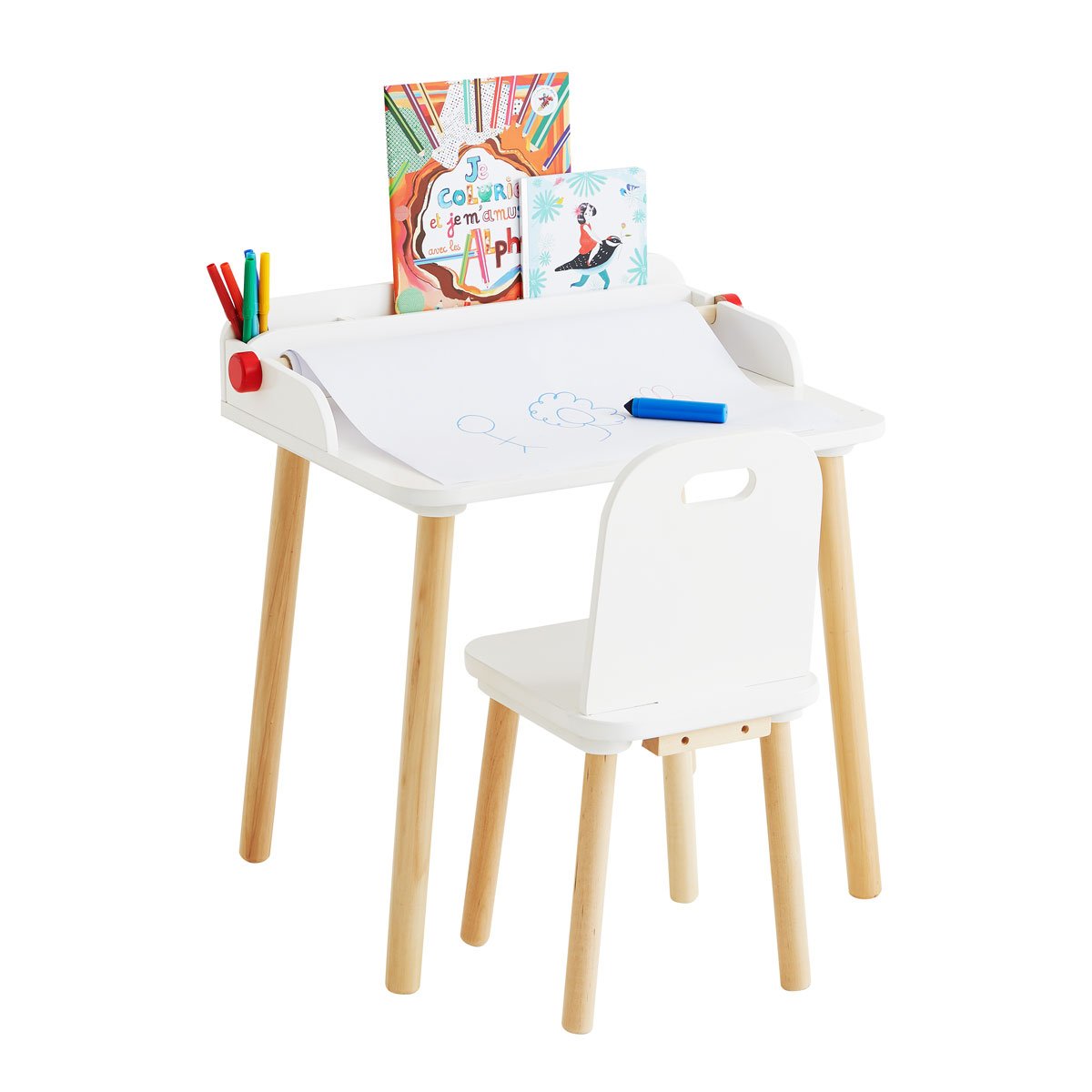 Bureau enfant maternelle blanc, OXYBUL