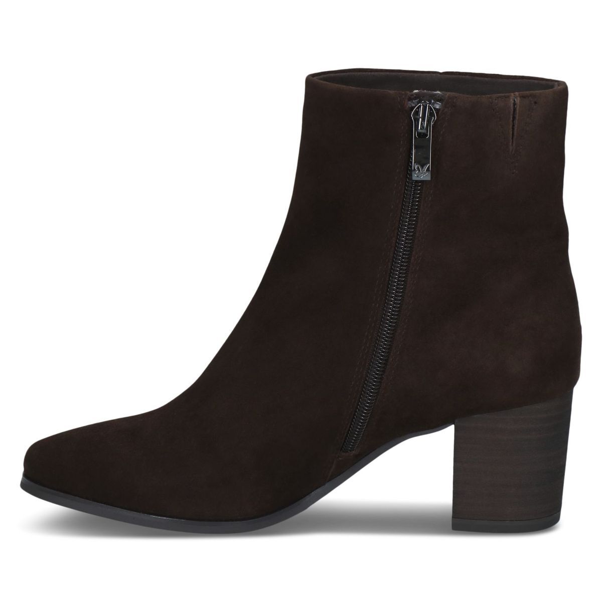 Bottine en cuir marron acajou, CAPRICE