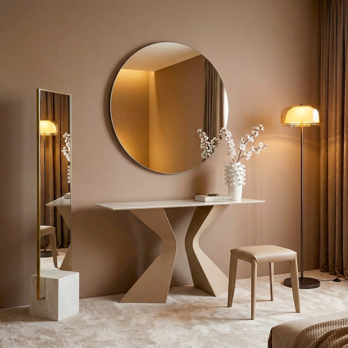 Miroir rond en acier, STARLET gris, KARE DESIGN