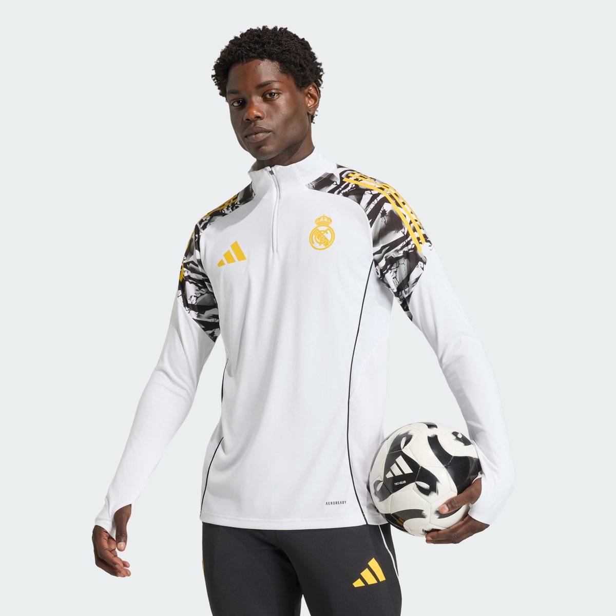 Haut D'entraînement Adidas Real Madrid Avengers 25/26 Tiro 25 Competition Haut D'entraînement Adidas Real Madrid Avengers 25/26 Tiro 25 Competition white / bold gold, adidas Performance