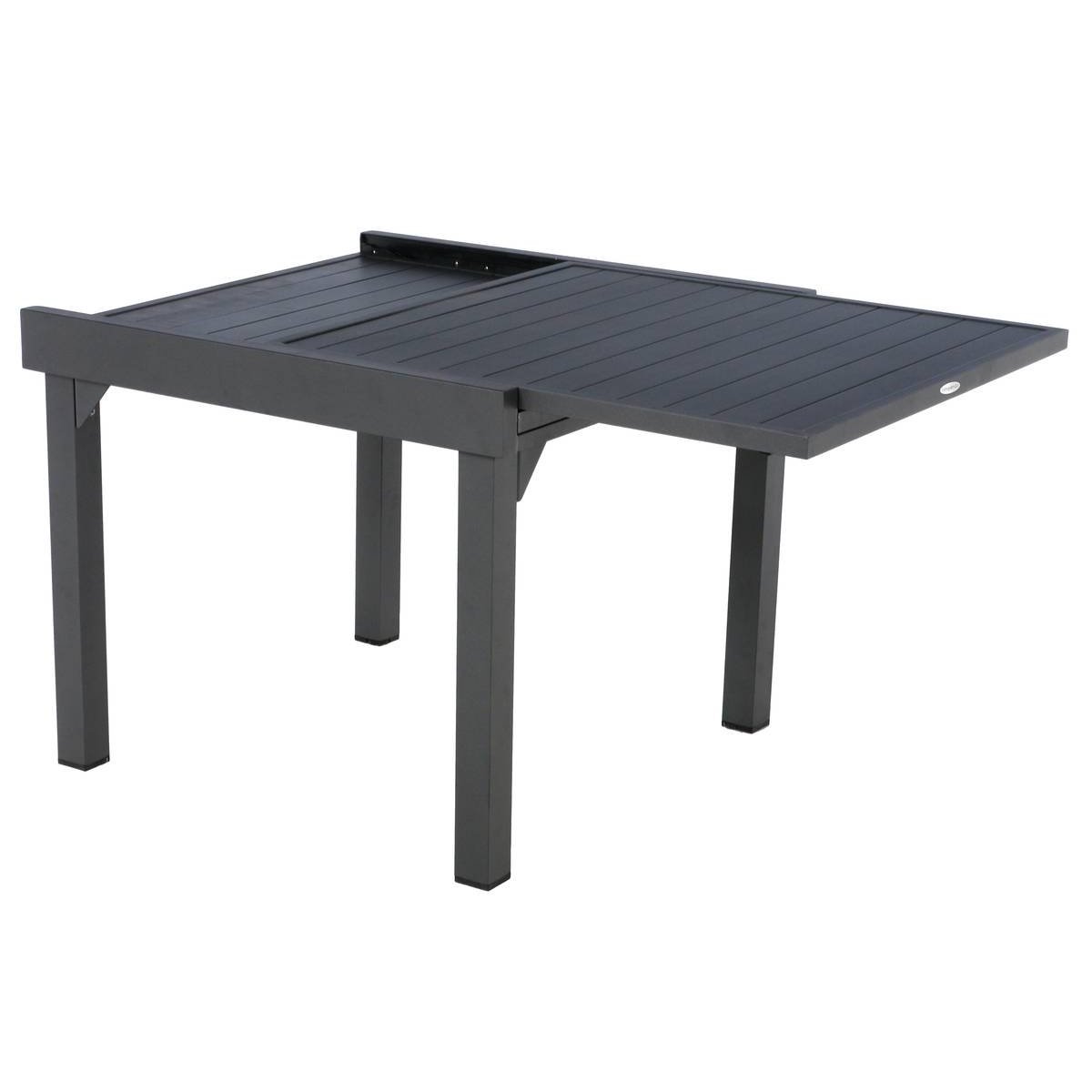 Table de jardin extensible 8 places PIAZZA gris graphite, HESPERIDE
