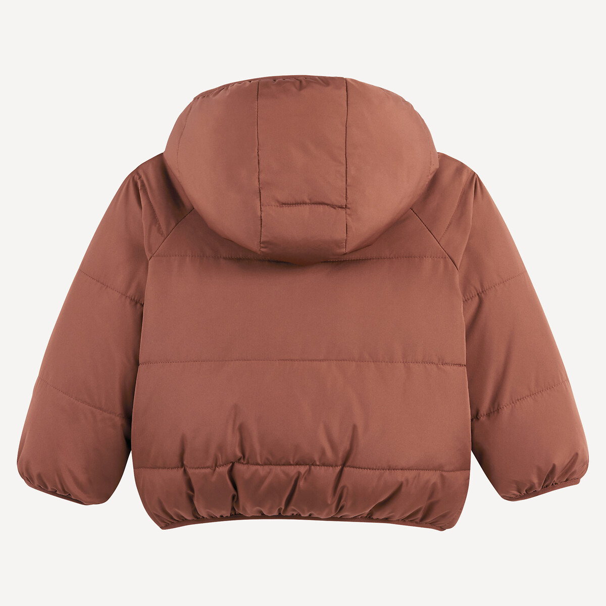 Doudoune chaude à capuche réversible marron/écru, LA REDOUTE COLLECTIONS