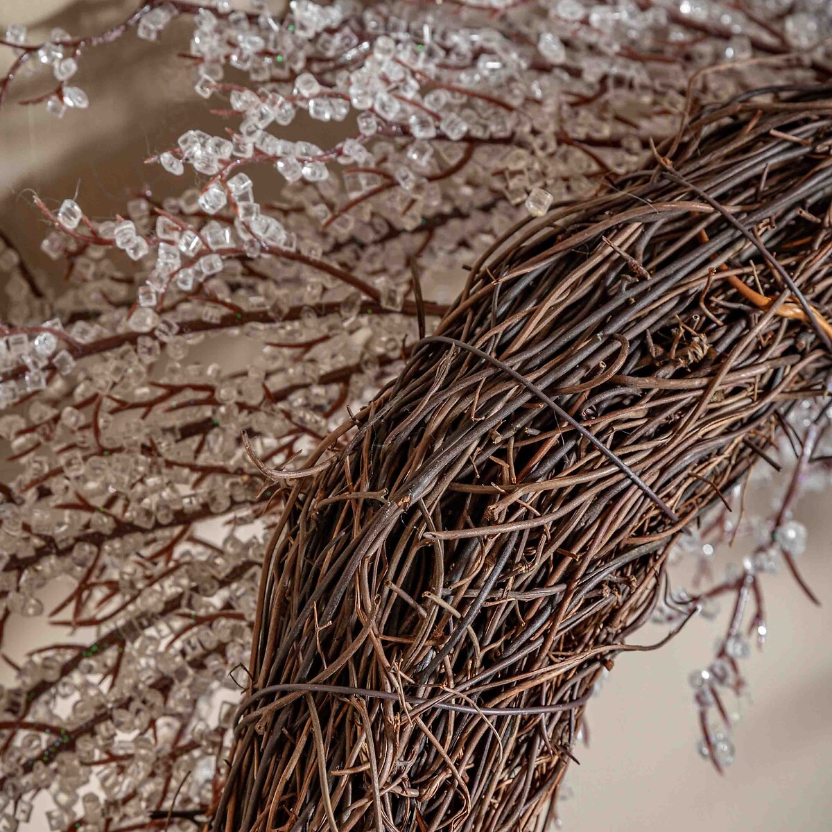 60cm Frosted Twig Wreath brown , ÉDITÉ