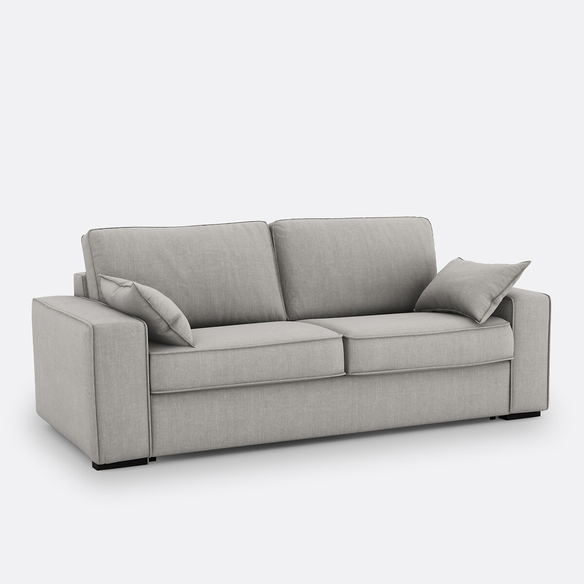 Canapé-lit coton et lin, 2, 3 ou 4 places, Comfort Bultex® Cécilia gris clair, LA REDOUTE INTERIEURS