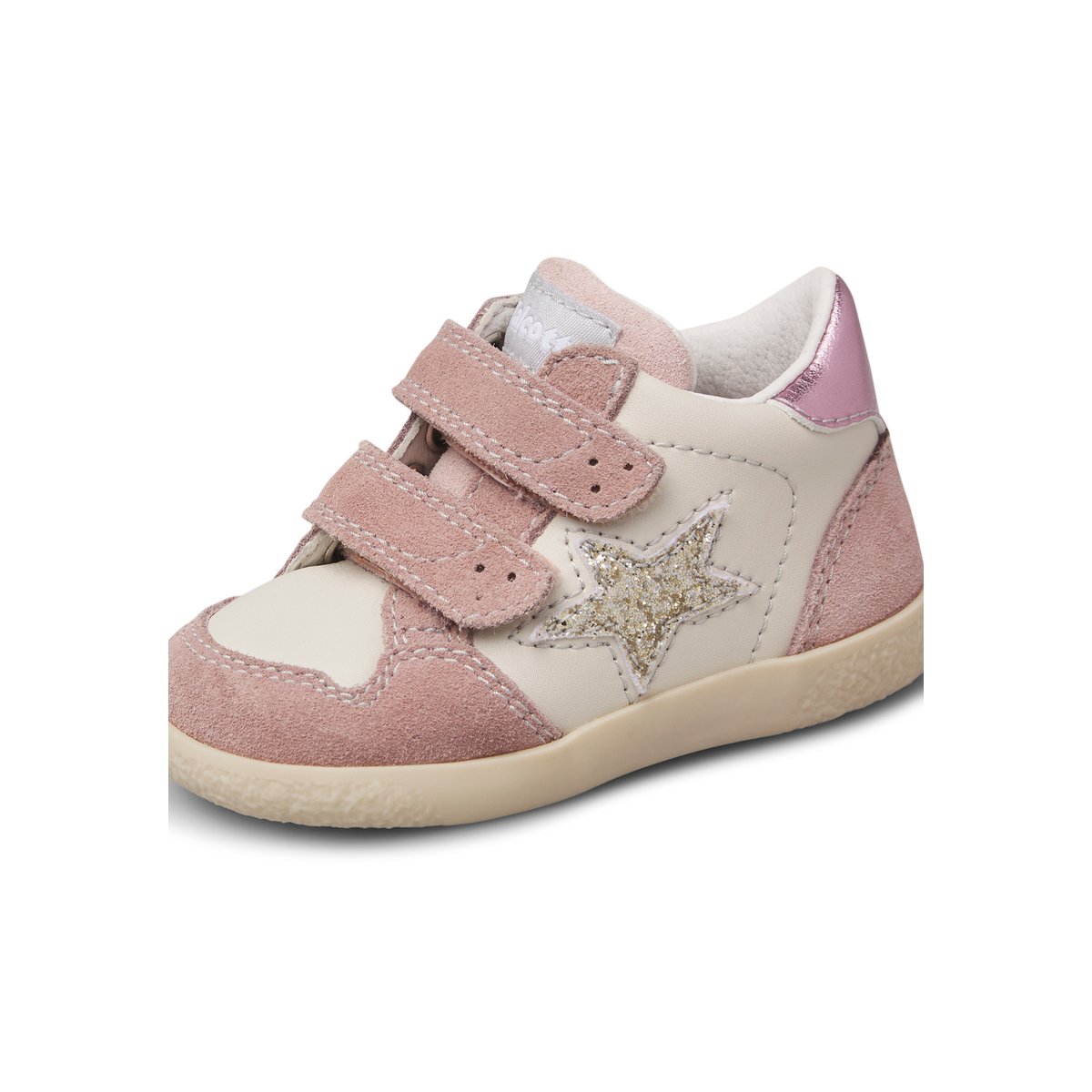Baskets en cuir et suède ALNOITE HIGH 2 VL. rose-platine-, FALCOTTO