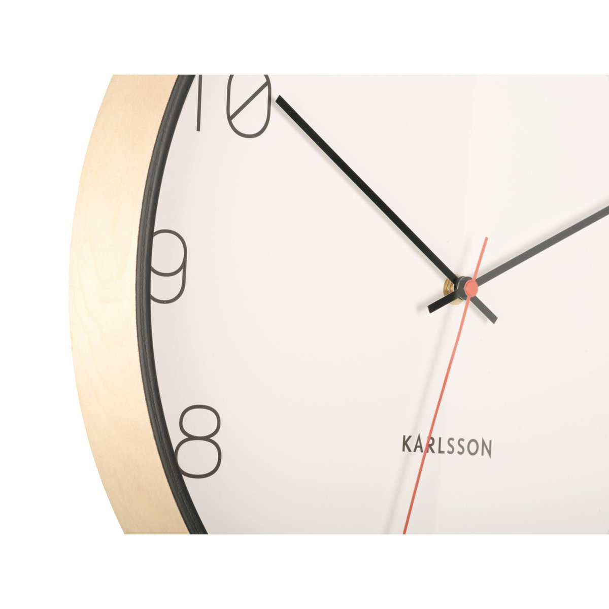 Horloge Murale Bois de bouleau JOY noir, KARLSSON