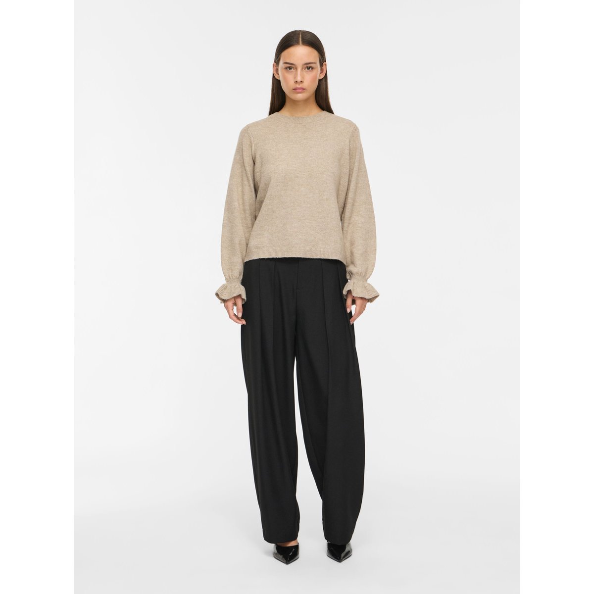 Pull En Maille marron - natural melange1, VILA