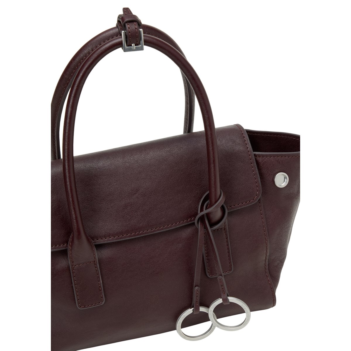 Sac cabas modèle Gitty petit format en cuir de vachette de qualité supérieure rouge fonce, MARC O'POLO