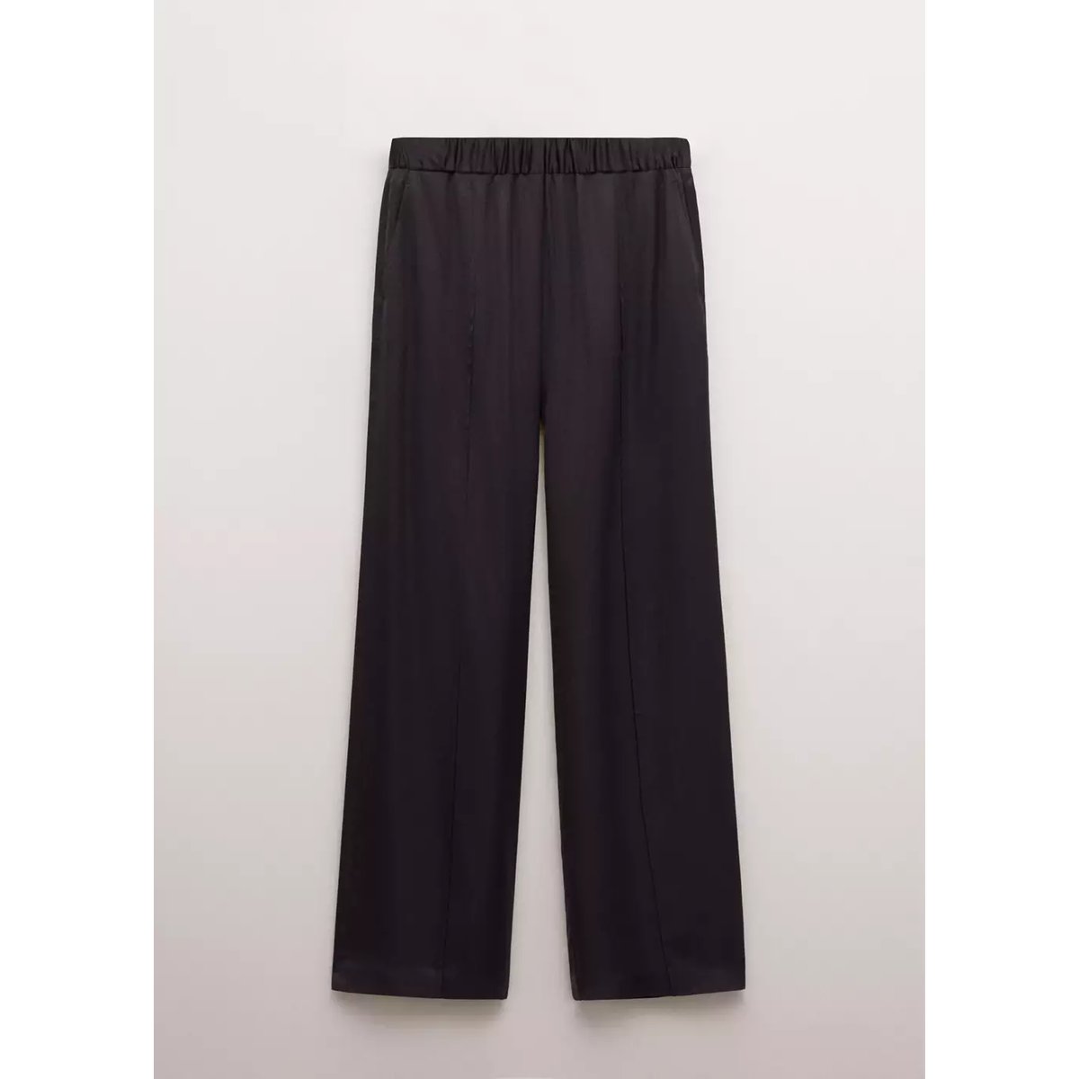 Pantalon droit taille réglable marron, MANGO