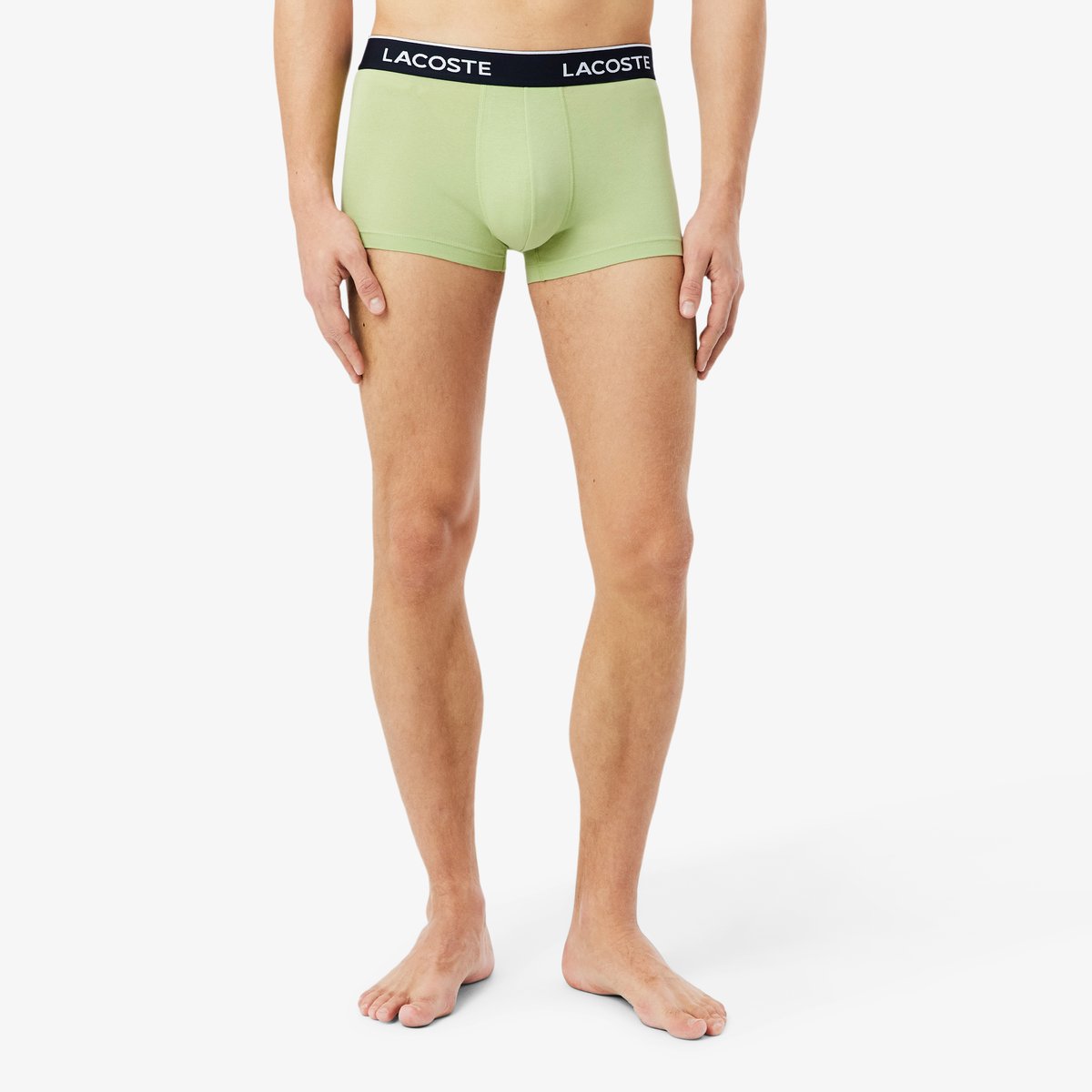 Lot de 3 boxers courts coton stretch vert-30w, LACOSTE