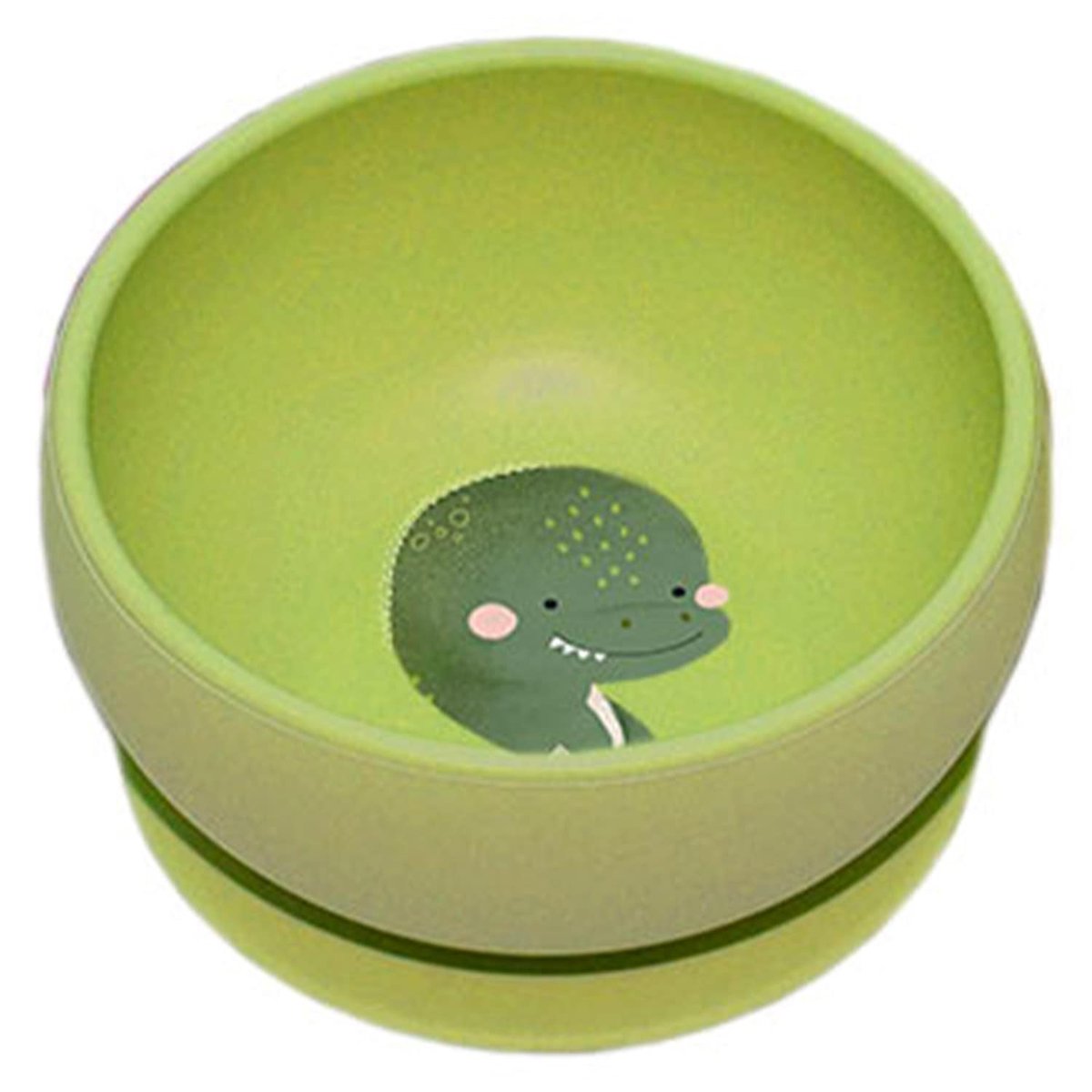 Bol en silicone avec ventouse ANIMAUX vert, SASSI