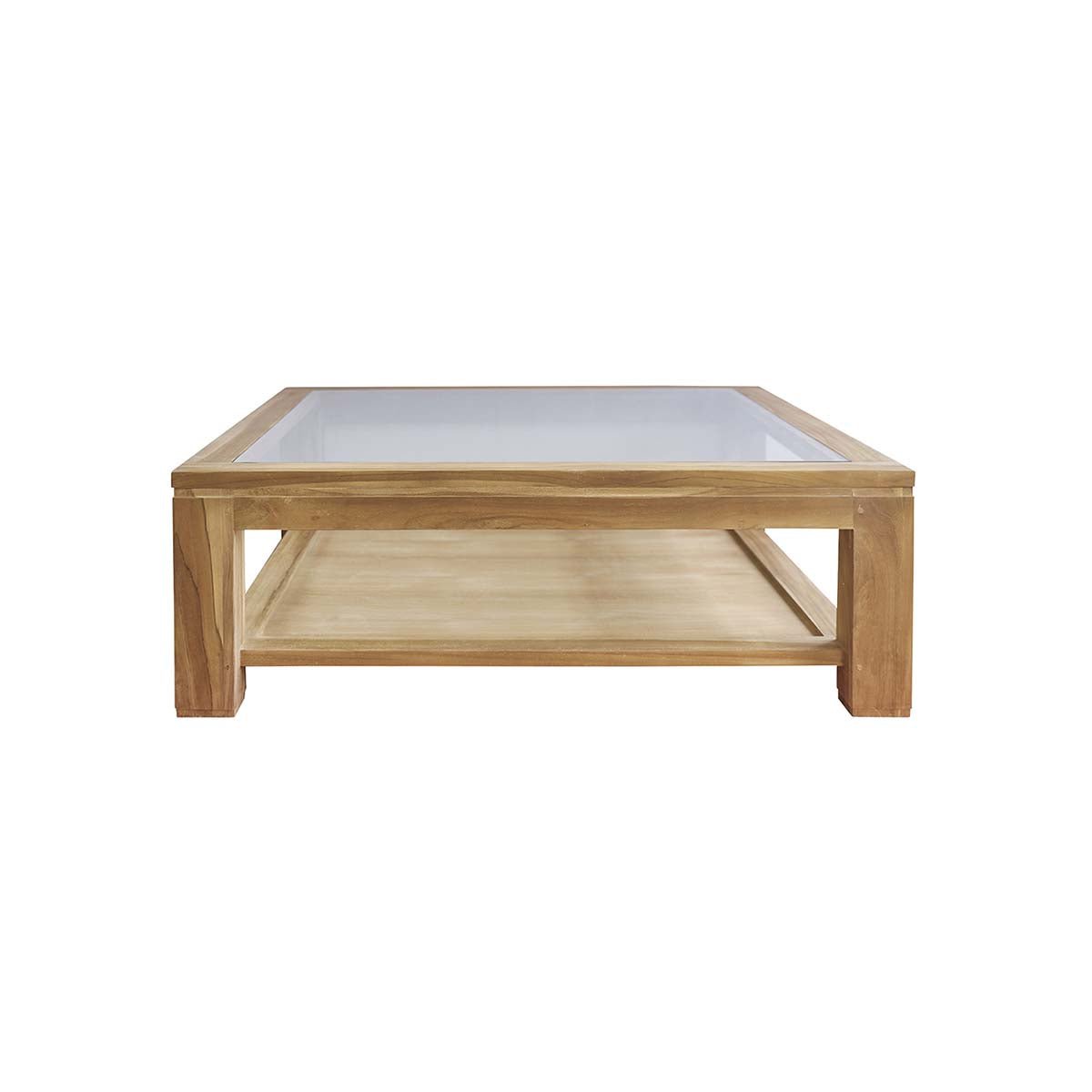 Table basse en bois de teck 120 cm BOSTON naturel, BERAH GETAH