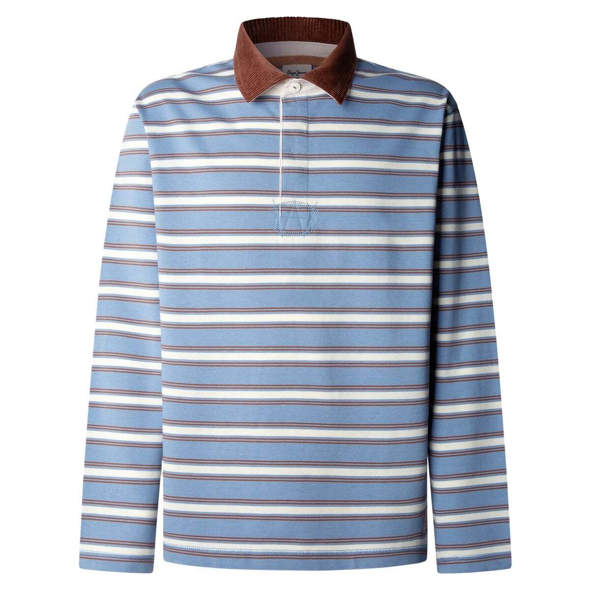 Polo Rugby Manches Longues Coupe Casual bleu oxford, PEPE JEANS