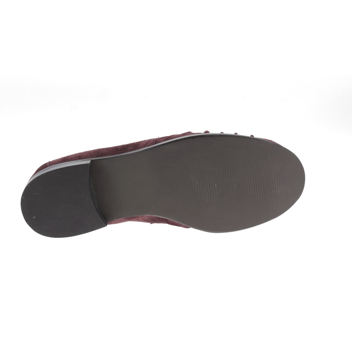 Pleated Suede Loafers burgundy, MJUS