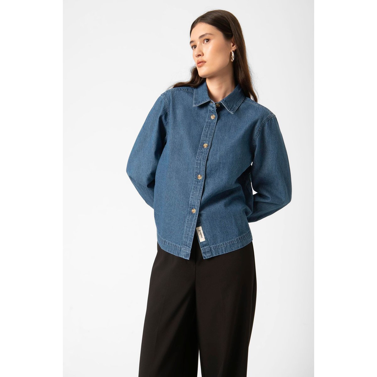 Chemise en jeans bleu medium blue denim, SOAKED IN LUXURY